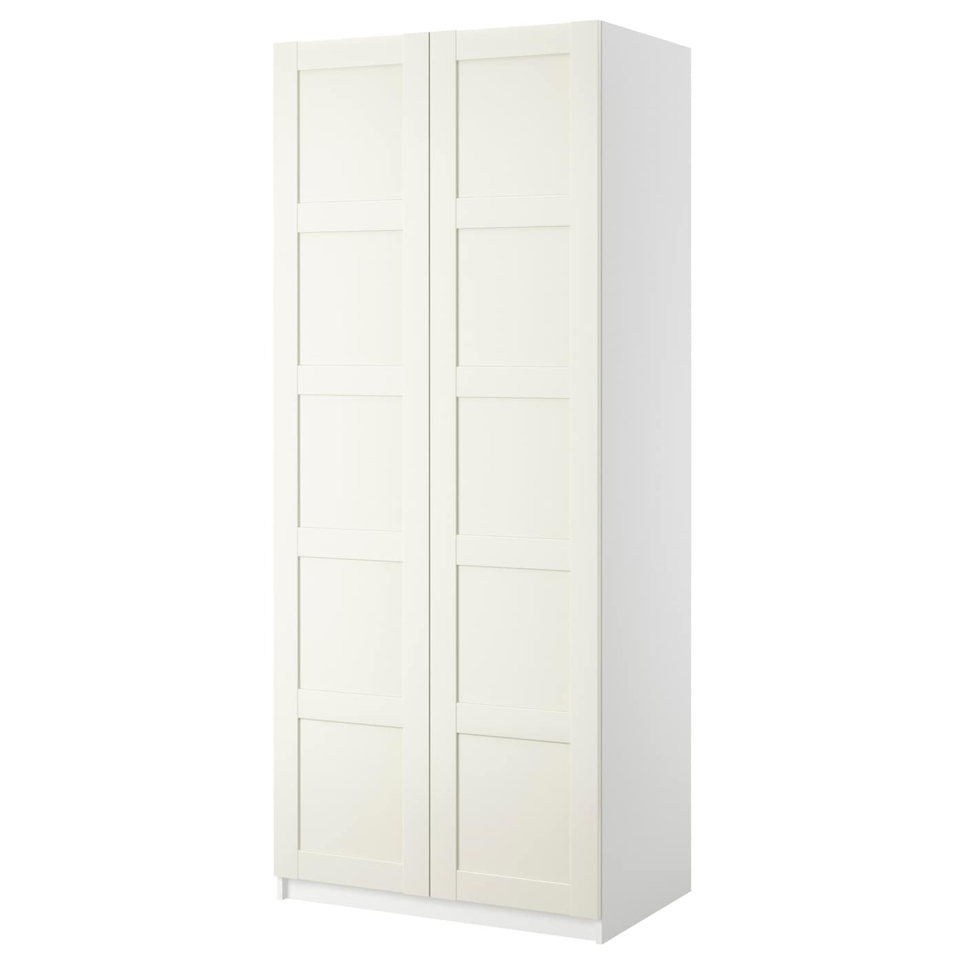 IKEA PAX Szafa/2 drzwi, biały/Bergsbo biały, 100x38x236 cm