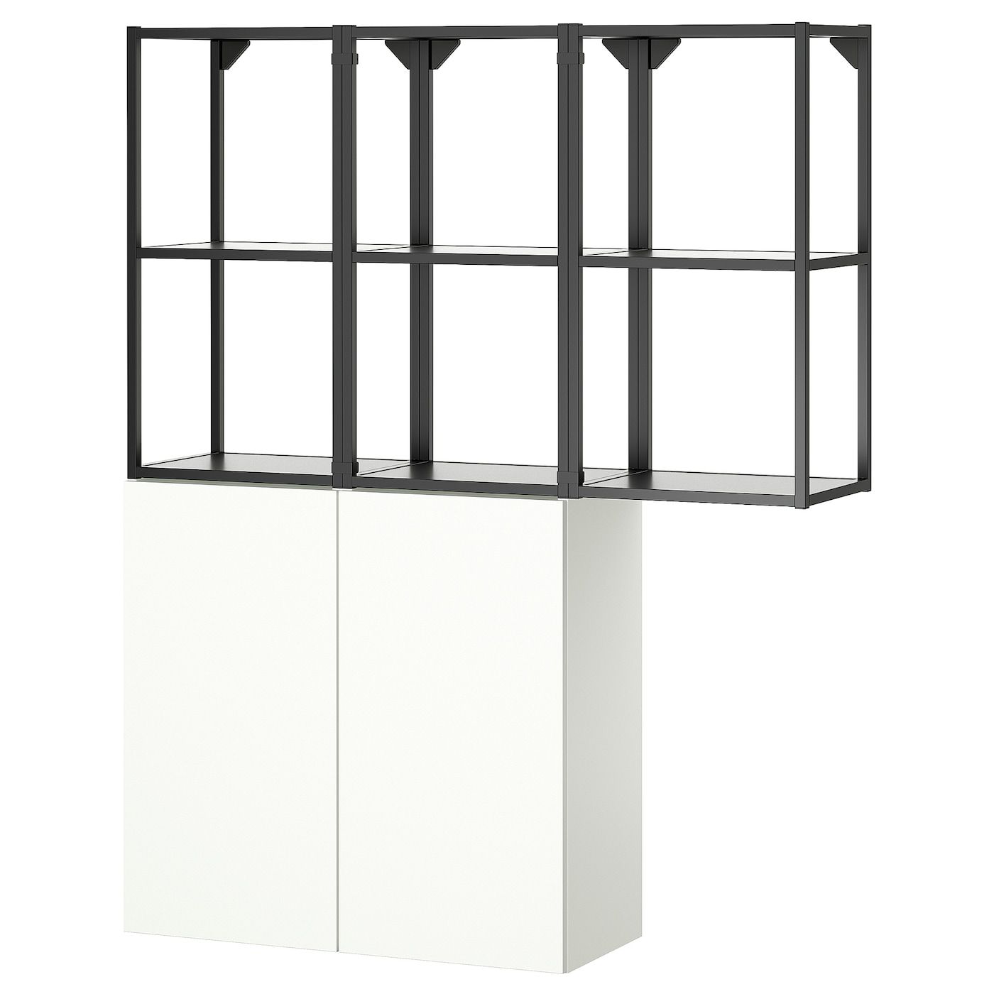 IKEA ENHET regał, antracyt/biały, 120x32x150 cm