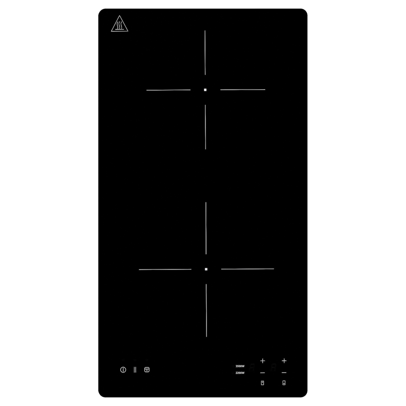 IKEA TILLREDA przenośna płyta indukcyjna, 2 strefy biały, Szerokość: 28 cm