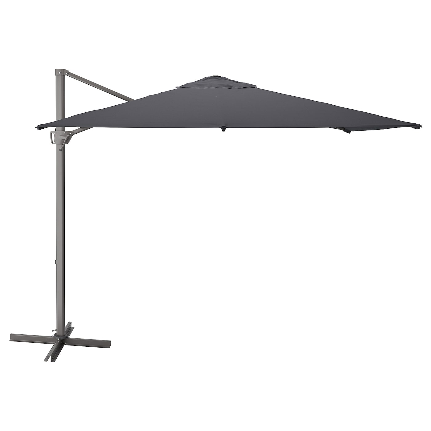 IKEA SEGLARÖ zawieszany parasol, antracyt/z nachyleniem, 330x240 cm