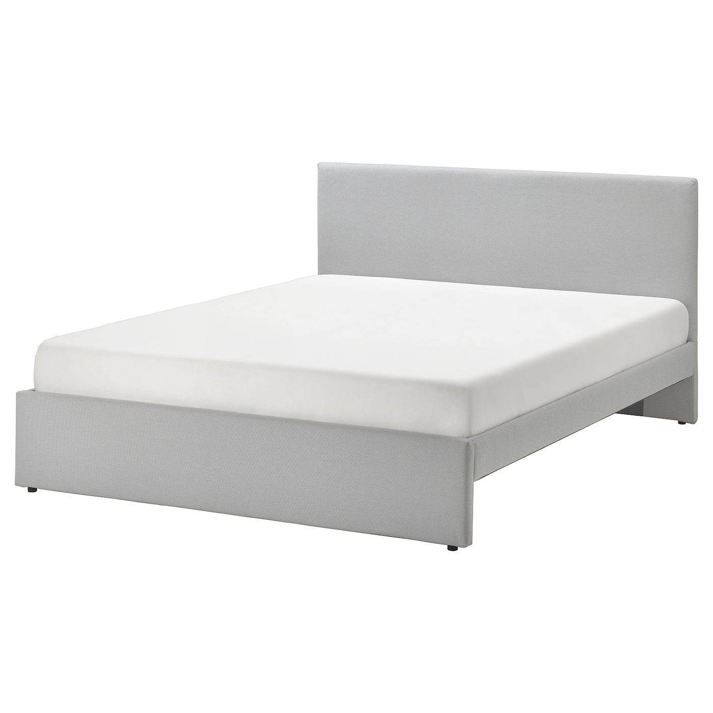 IKEA GLADSTAD tapicerowana rama łóżka, Kabusa jasnoszary, 160x200 cm