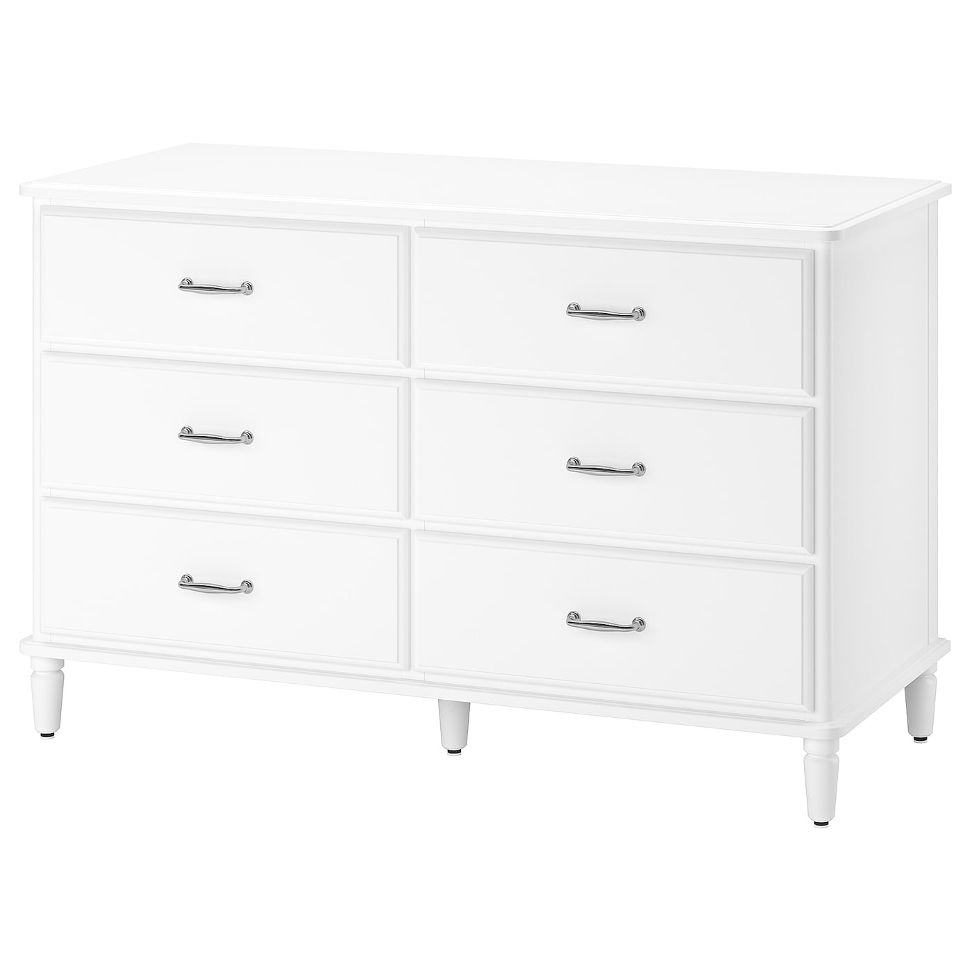 IKEA TYSSEDAL komoda, 6 szuflad, biały, 127x81 cm