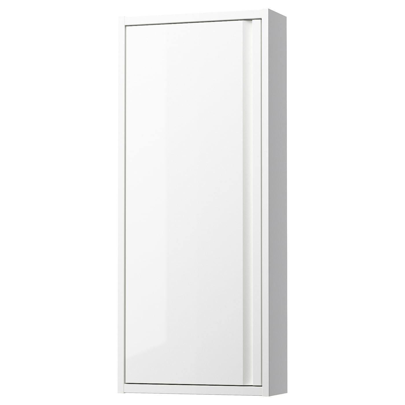 IKEA ÄNGSJÖN szafka wisząca z drzwiczkami, połysk biały, 40x15x95 cm