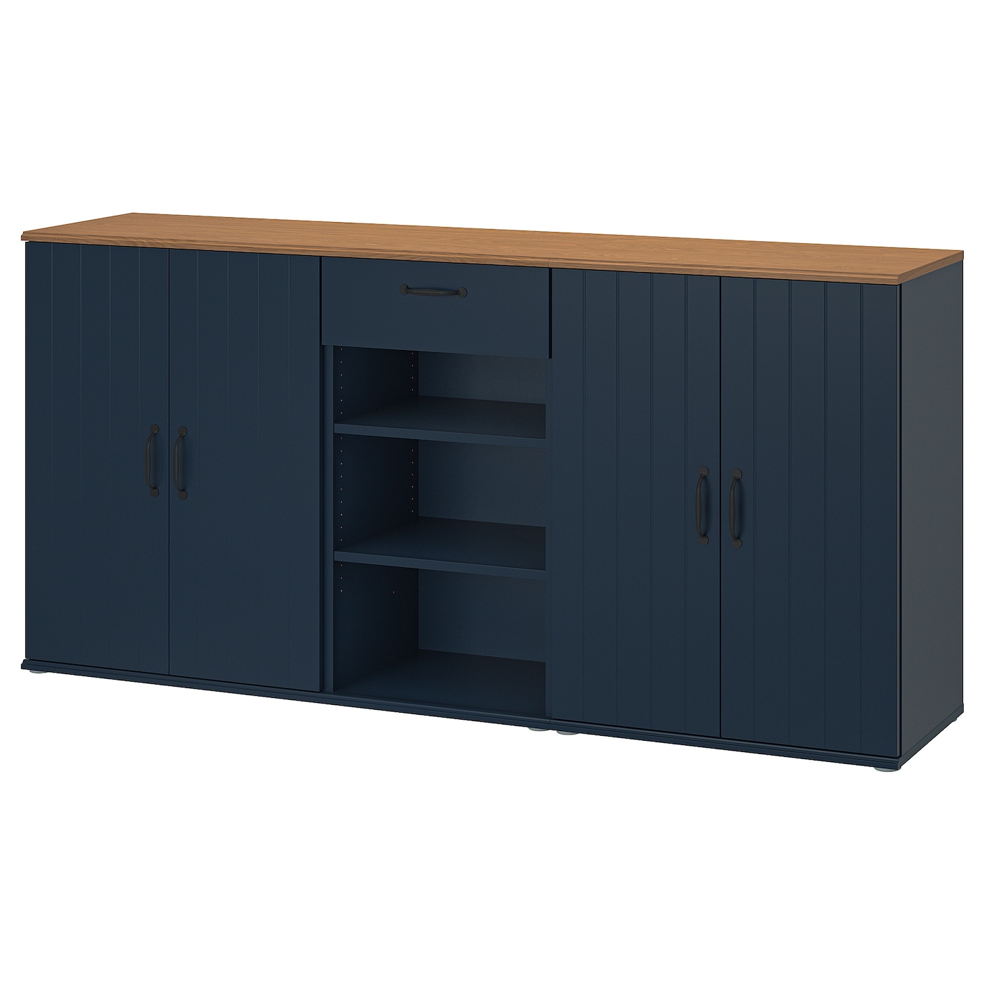 IKEA SKRUVBY regał, czarnoniebieski, 190x90 cm