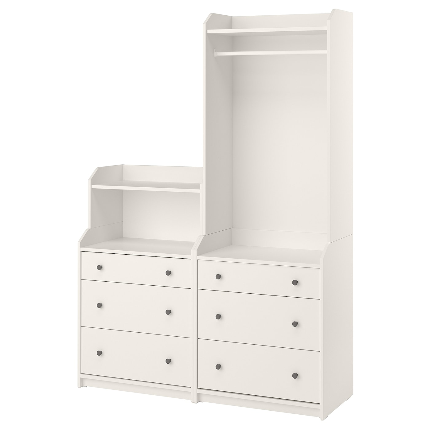 IKEA HAUGA regał, biały, 140x199 cm