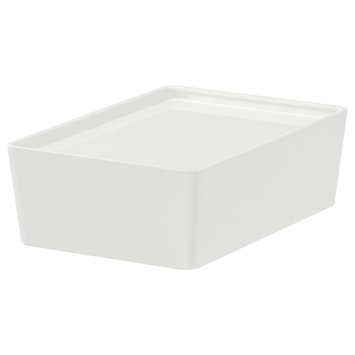IKEA KUGGIS pojemnik z pokrywką, biały, 18x26x8 cm