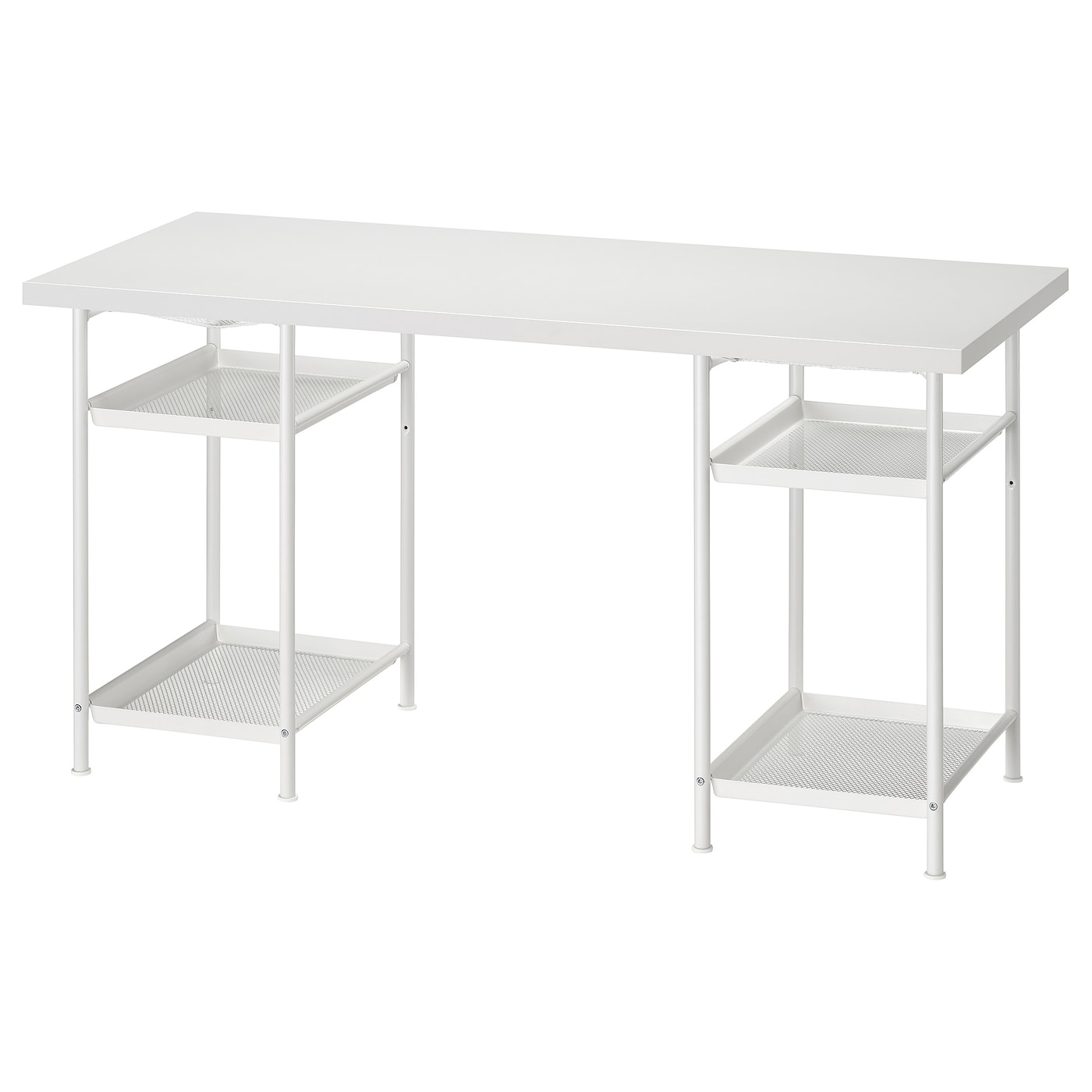 IKEA LAGKAPTEN / SPÄND biurko, biały, 140x60 cm