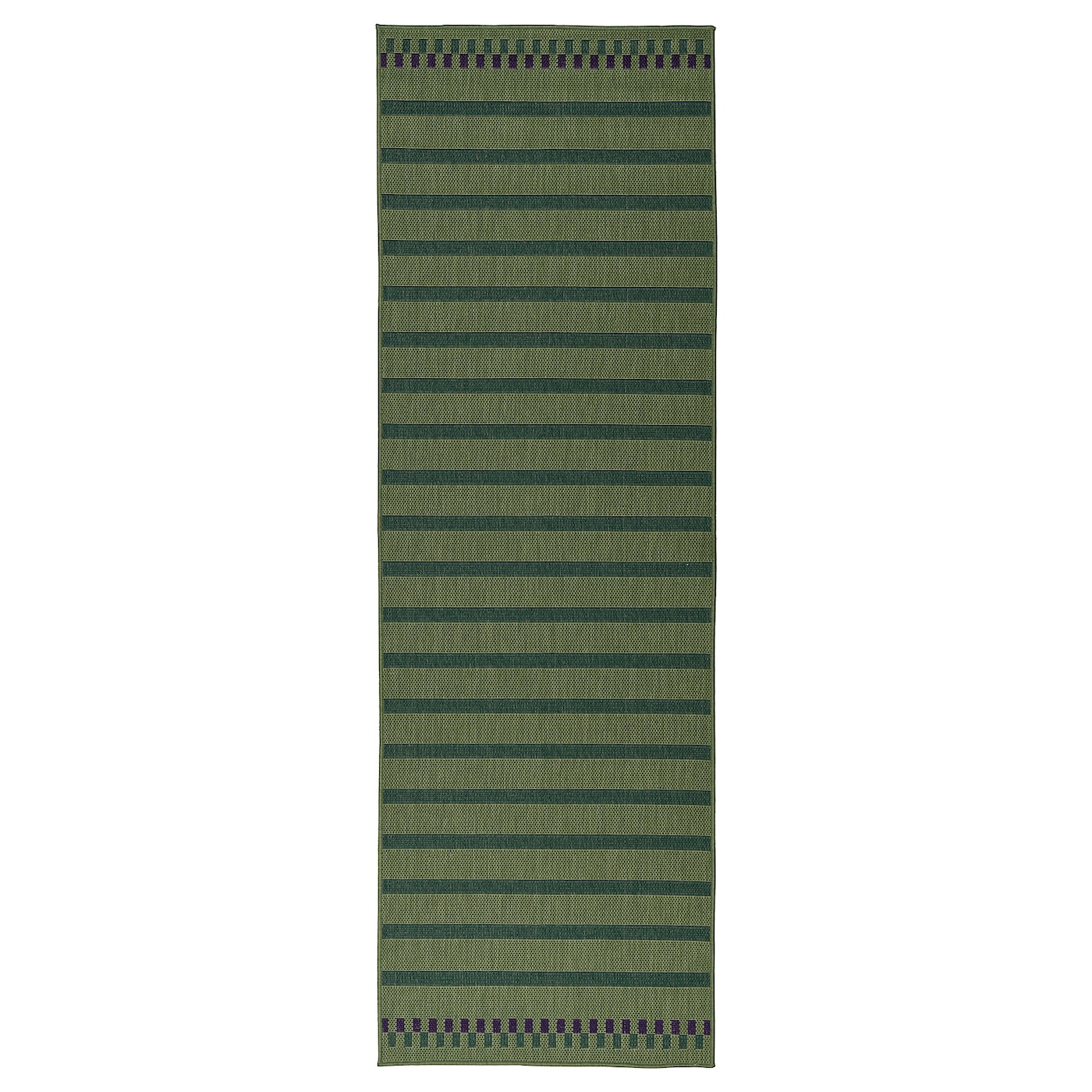 IKEA KORSNING dywan tk pł wewn/zewn, zielony fiolet/w paski, 80x250 cm