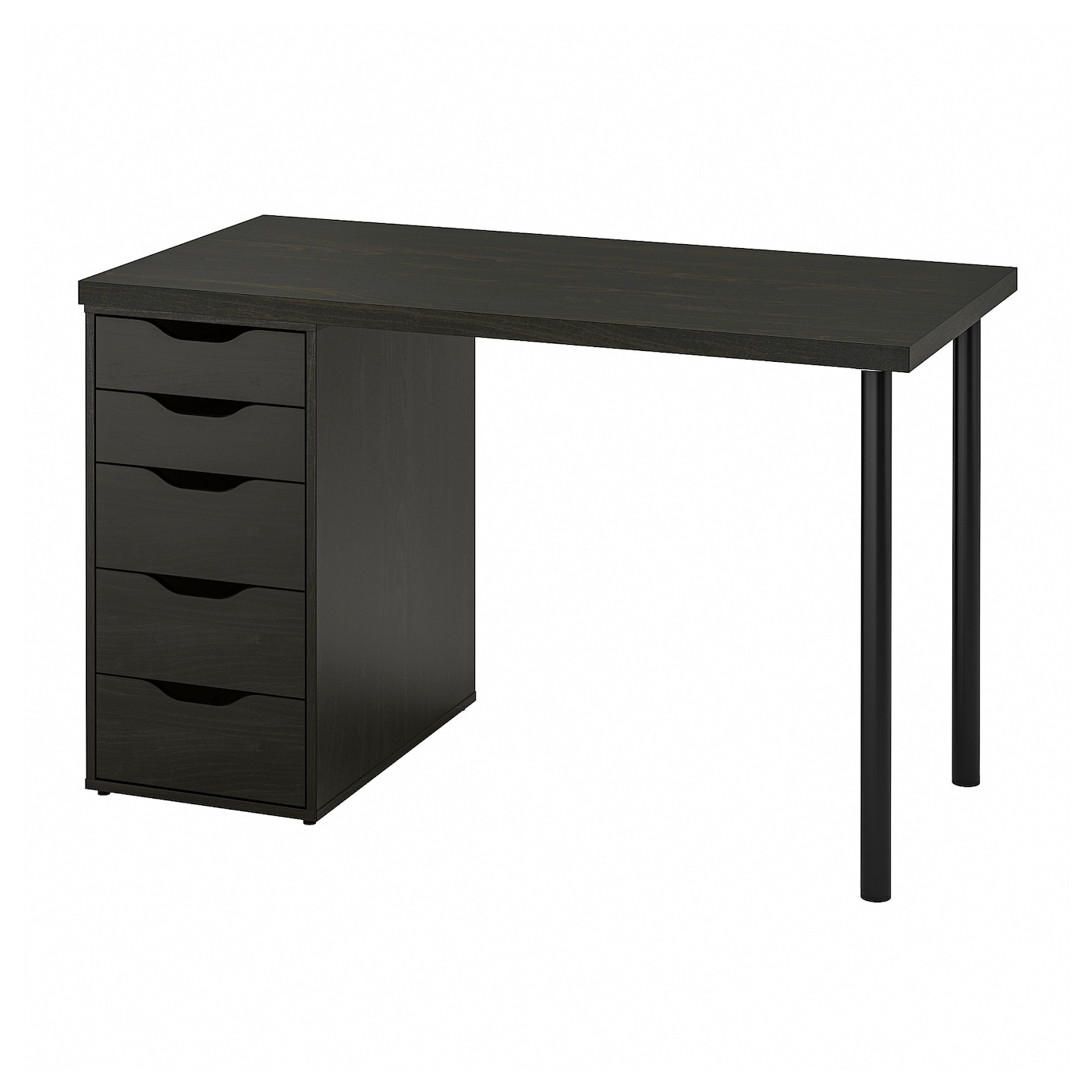 IKEA LAGKAPTEN / ALEX biurko, czarnybrąz/czarny, 120x60 cm