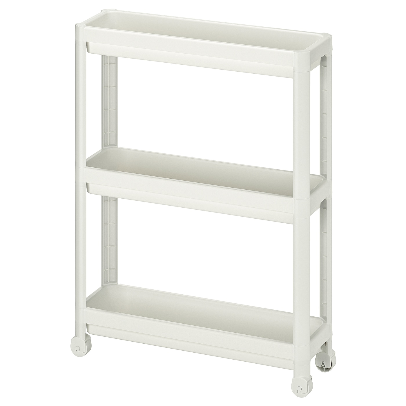 IKEA VESKEN wózek, biały, 54x18x71 cm