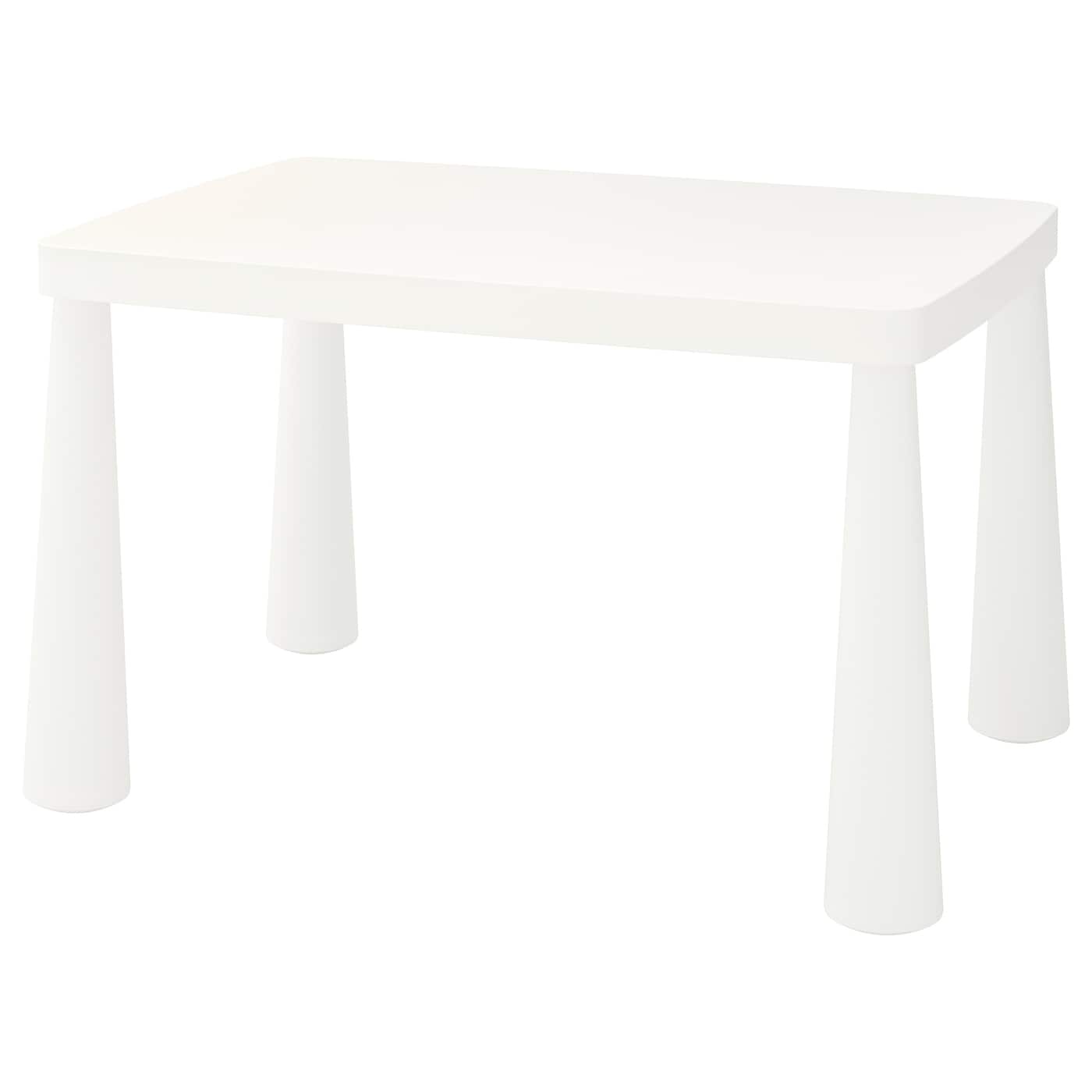 IKEA MAMMUT stolik dziecięcy, do wewnątrz/na zewnątrz biały, 77x55 cm