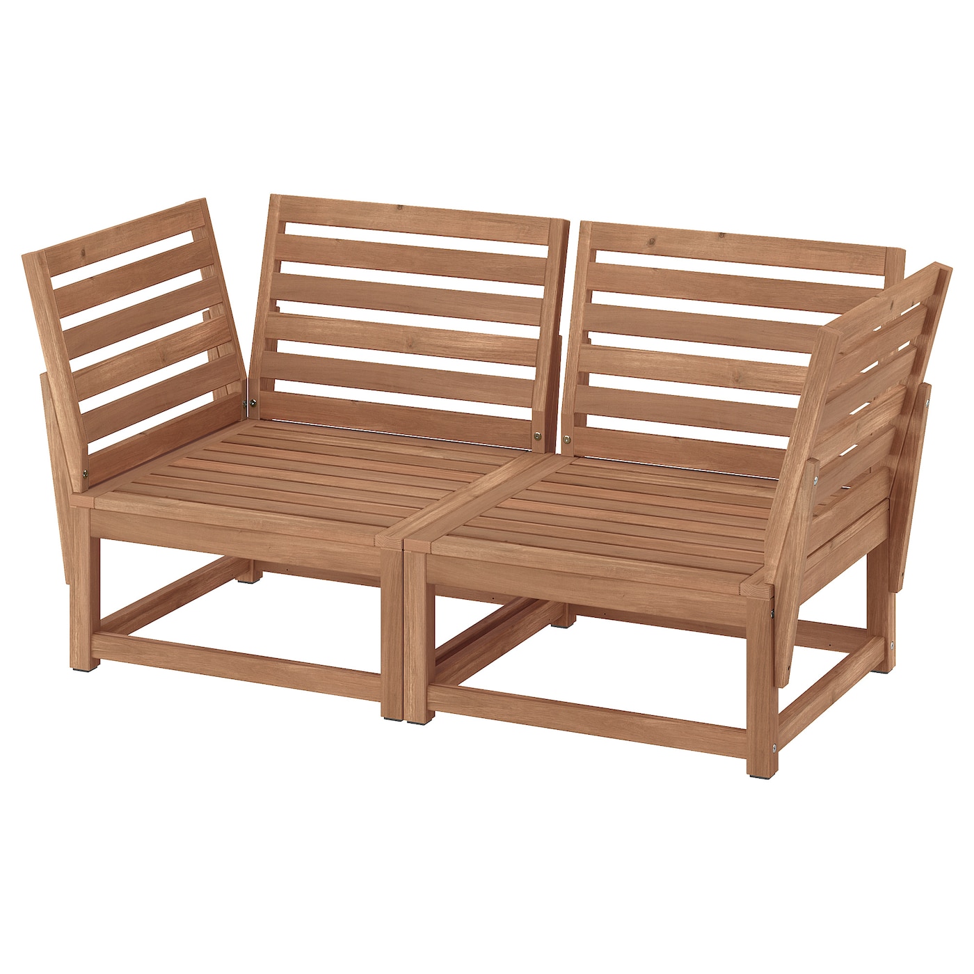 IKEA NÄMMARÖ 2-osobowa sofa modułowa, zewn, podłokietnik bejca jasnobrązowa, Szerokość: 147 cm
