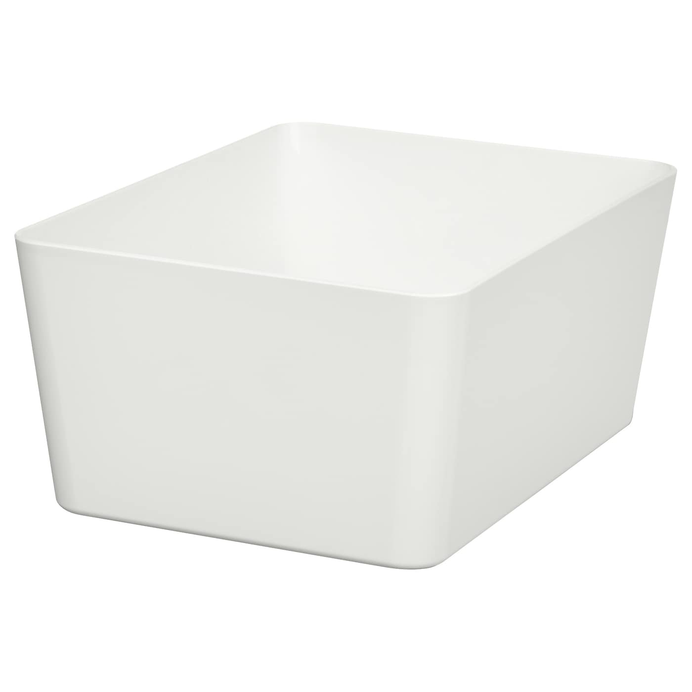 IKEA KUGGIS pojemnik, biały, 13x18x8 cm
