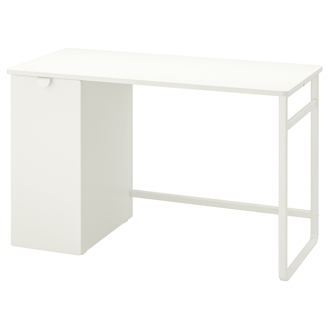 IKEA LÄRANDE biurko z wysuwaną szafką, biały, 120x58 cm