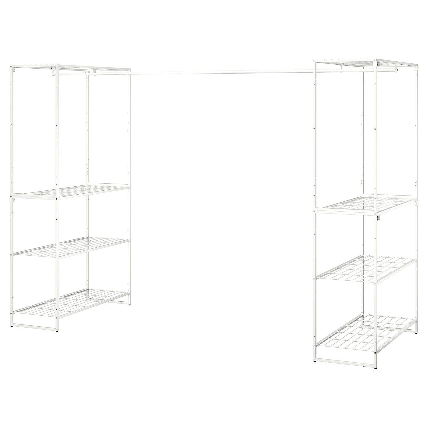 IKEA JOSTEIN regał z drążkiem na ubrania, do wewnątrz/na zewnątrz/drut biały, 81x166/270x180 cm