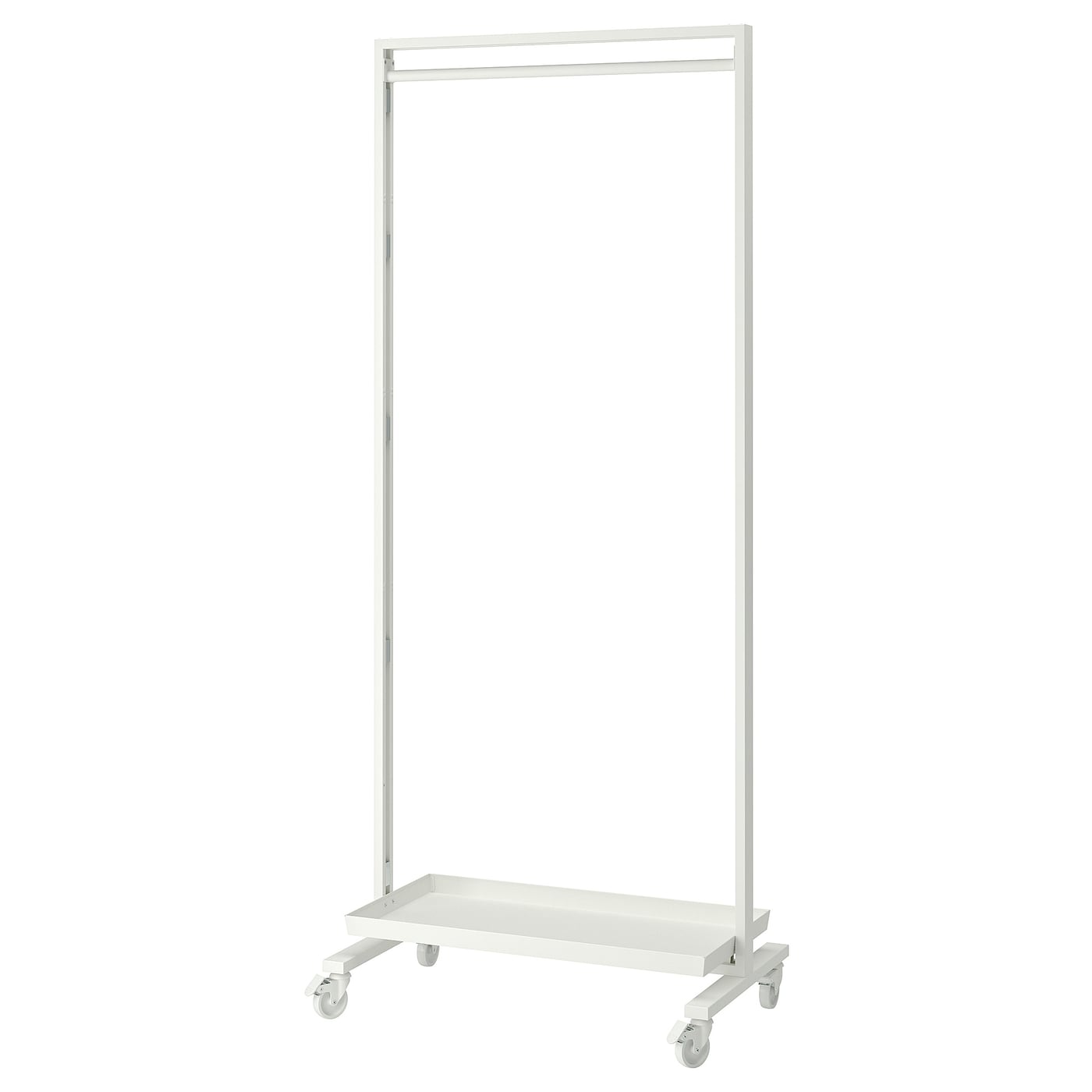 IKEA MITTZON rama z kółk/drąż n ubr/półka, biały, 85x205 cm