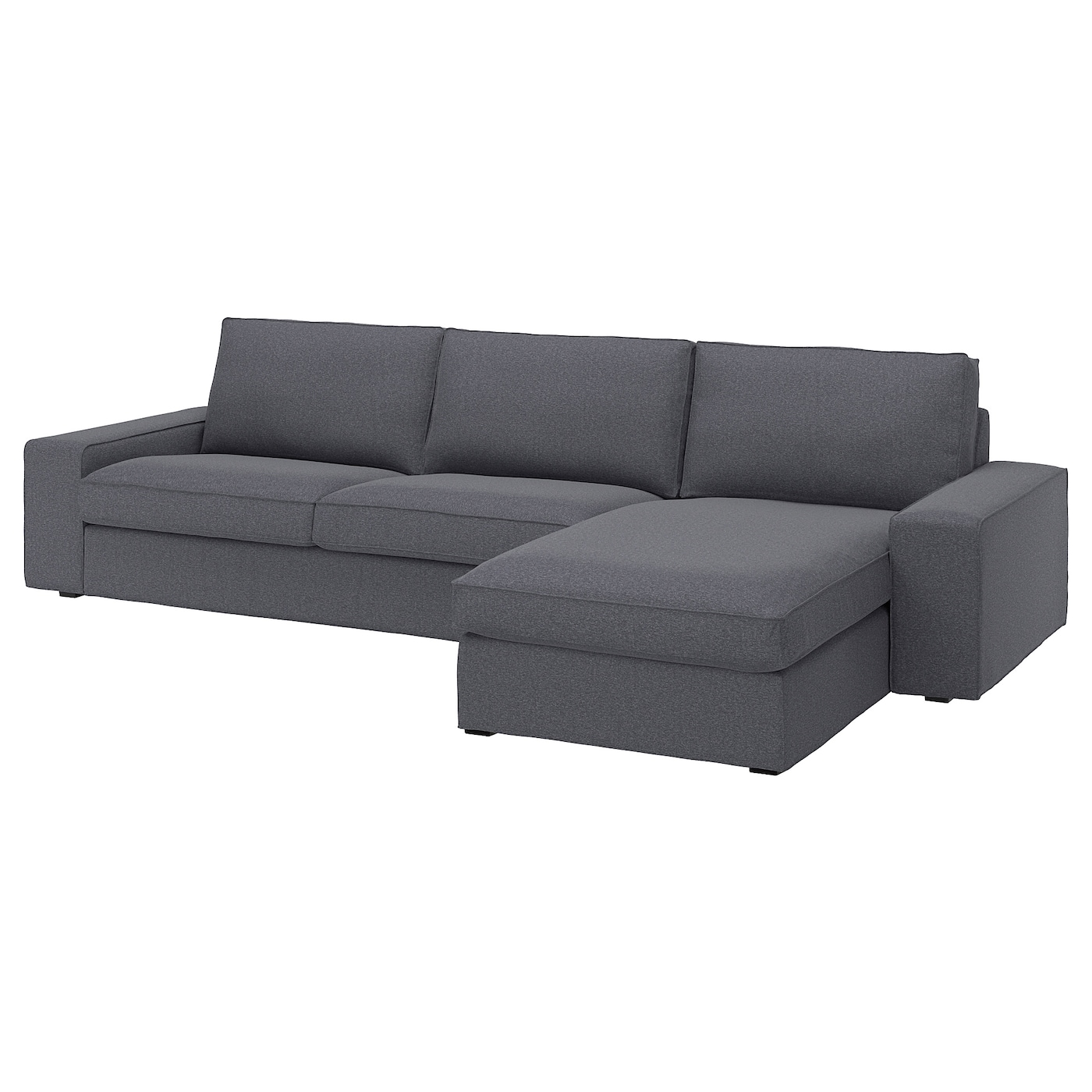IKEA KIVIK sofa 4-osobowa z szezlongiem, Gunnared średnioszary, Maksymalna szerokość: 318 cm