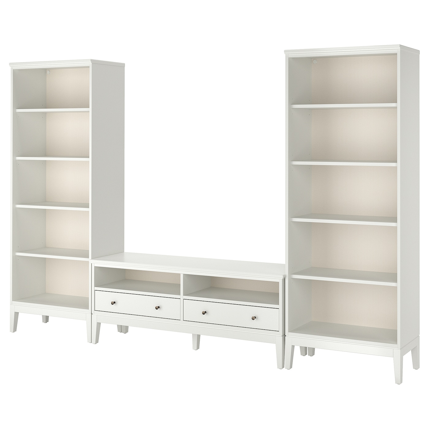 IKEA IDANÄS szafka pod TV, biały, 325x40x211 cm