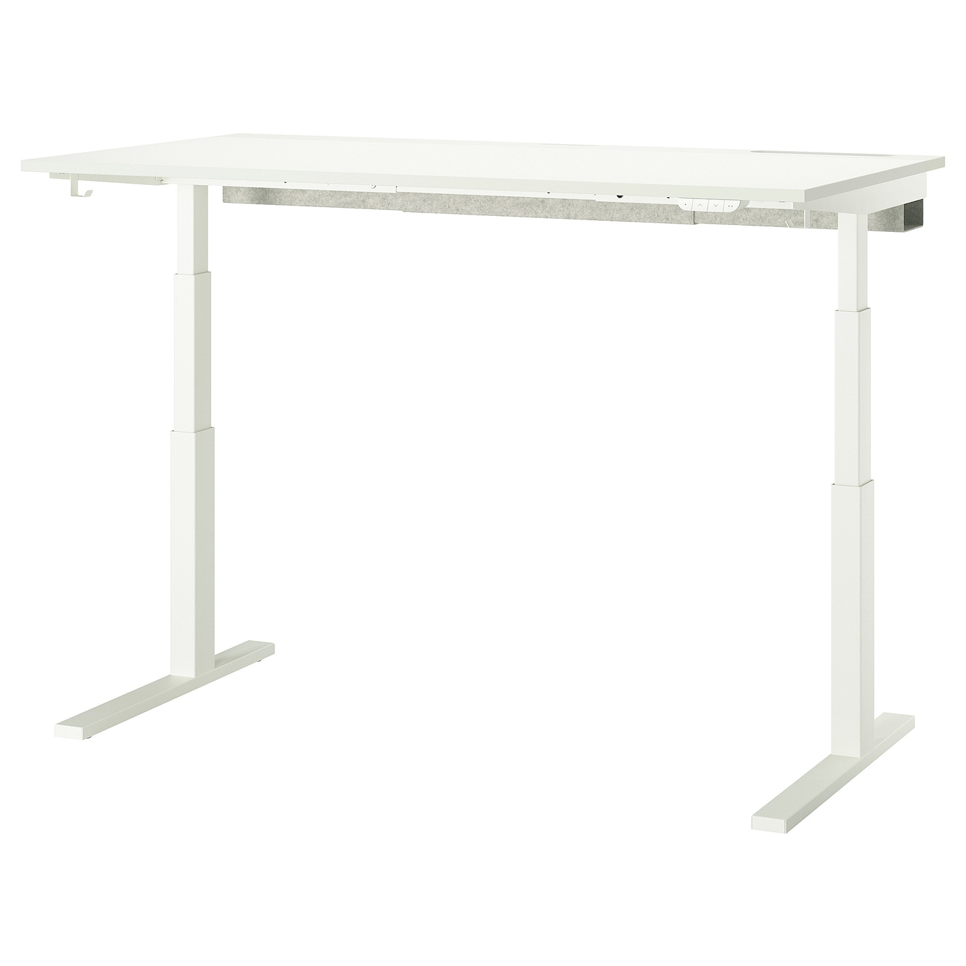 IKEA MITTZON biurko z regulacją wysokości, elektryczny biały, 160x80 cm