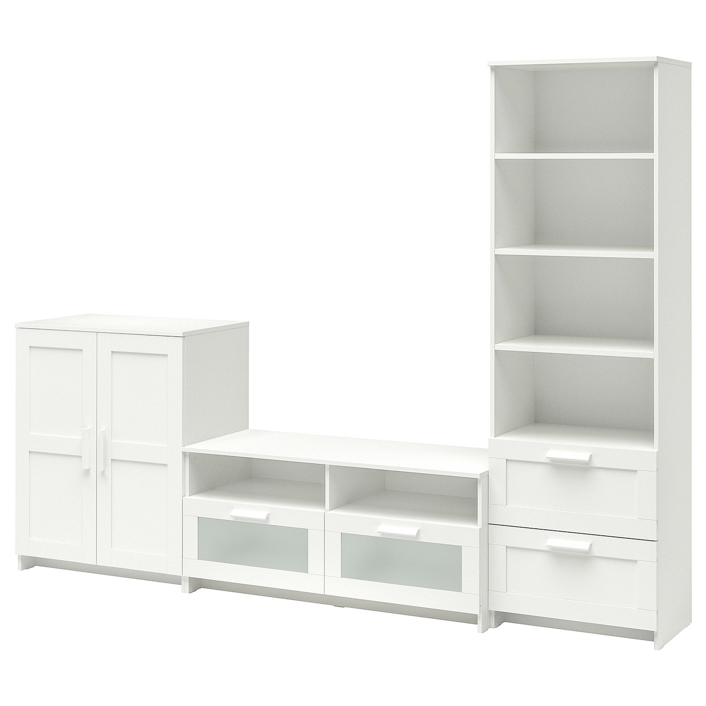 IKEA BRIMNES szafka pod TV, biały, 258x41x190 cm