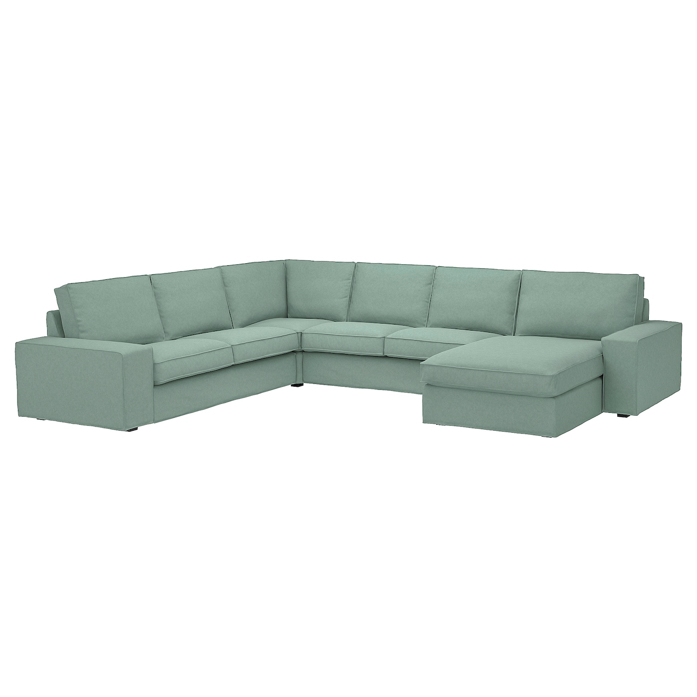 IKEA KIVIK narożna sofa 5o z szezl, Tallmyra jasnozielony, Głębokość szezlonga: 163 cm