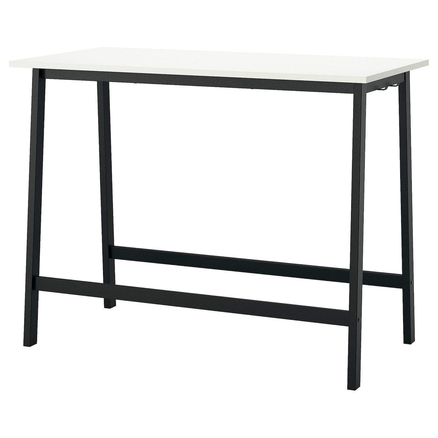 IKEA MITTZON stół konferencyjny, biały/czarny, 140x68x105 cm