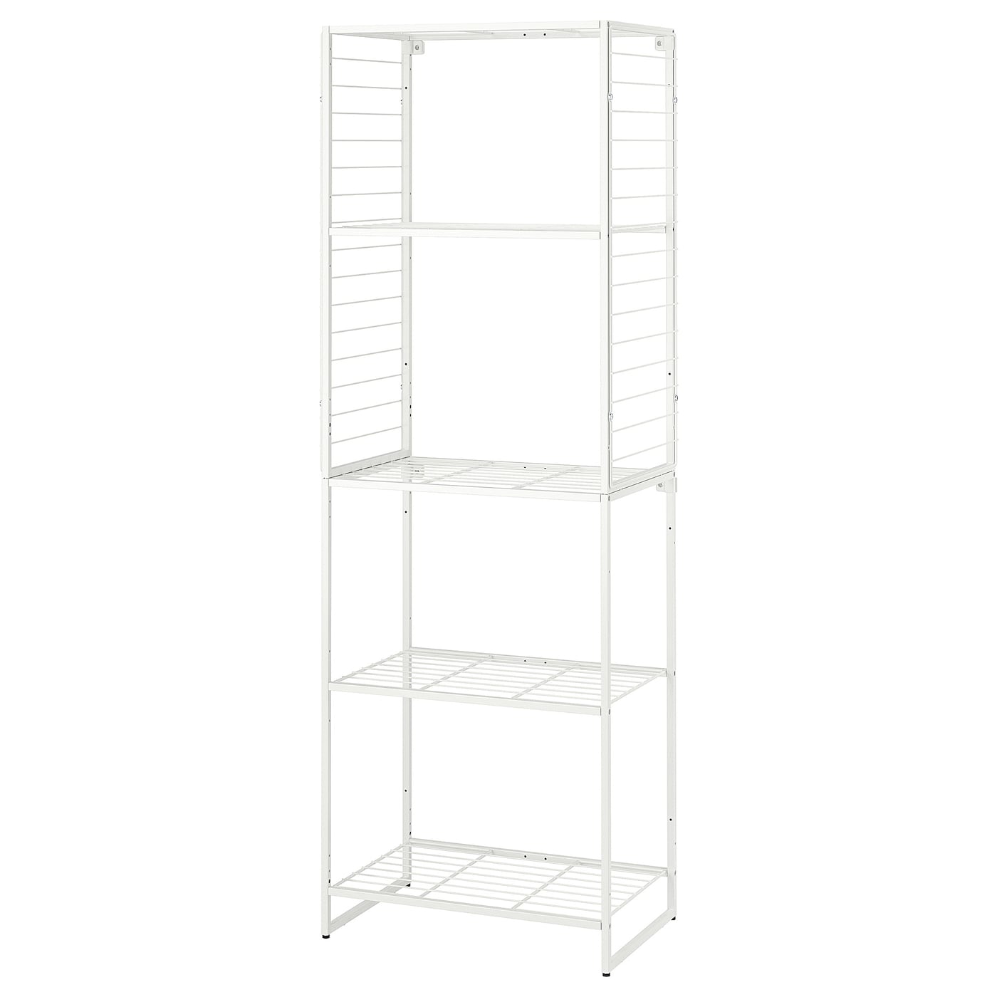 IKEA JOSTEIN regał z kratką, do wewnątrz/na zewnątrz/drut biały, 62x40x180 cm