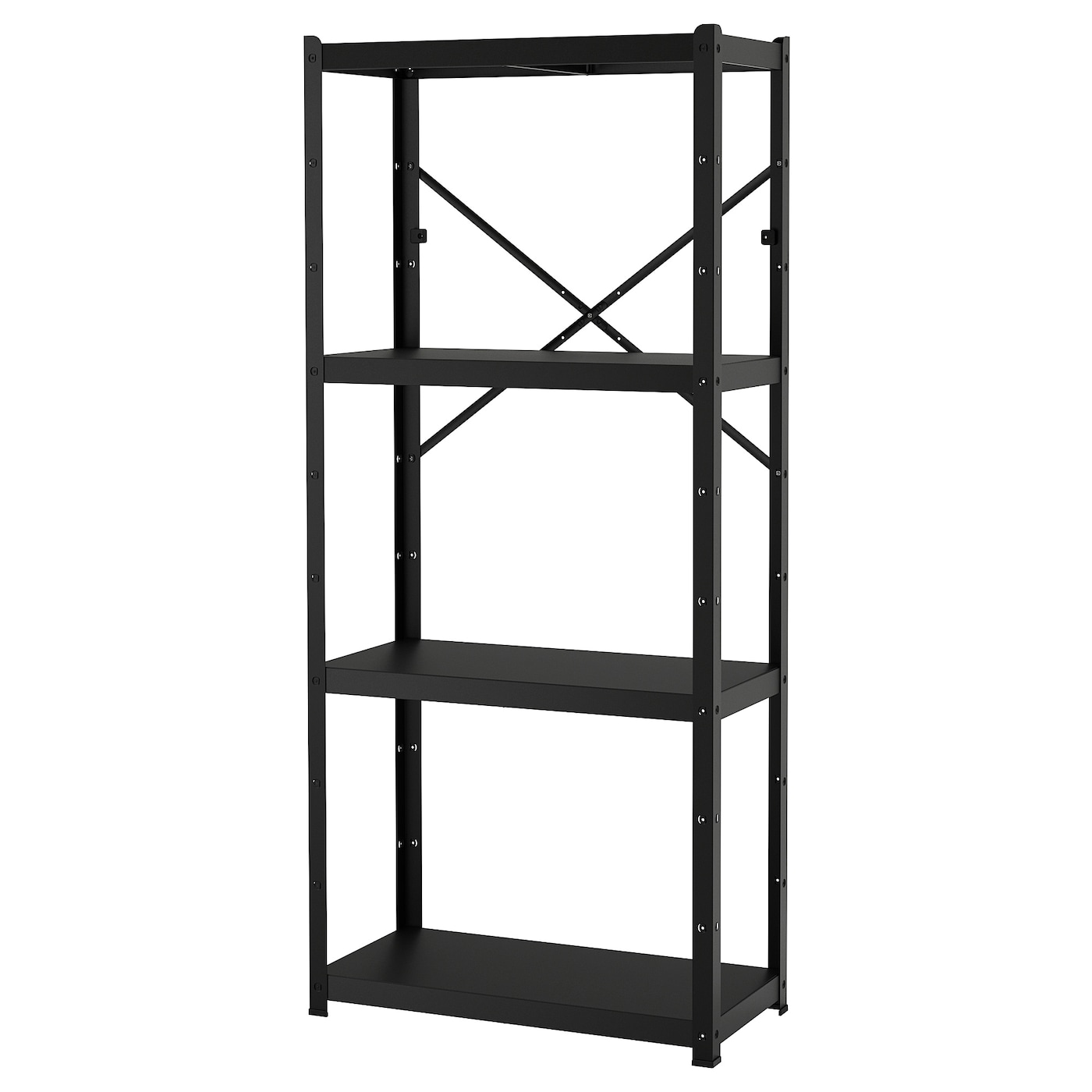 IKEA BROR regał, czarny, 85x40x190 cm