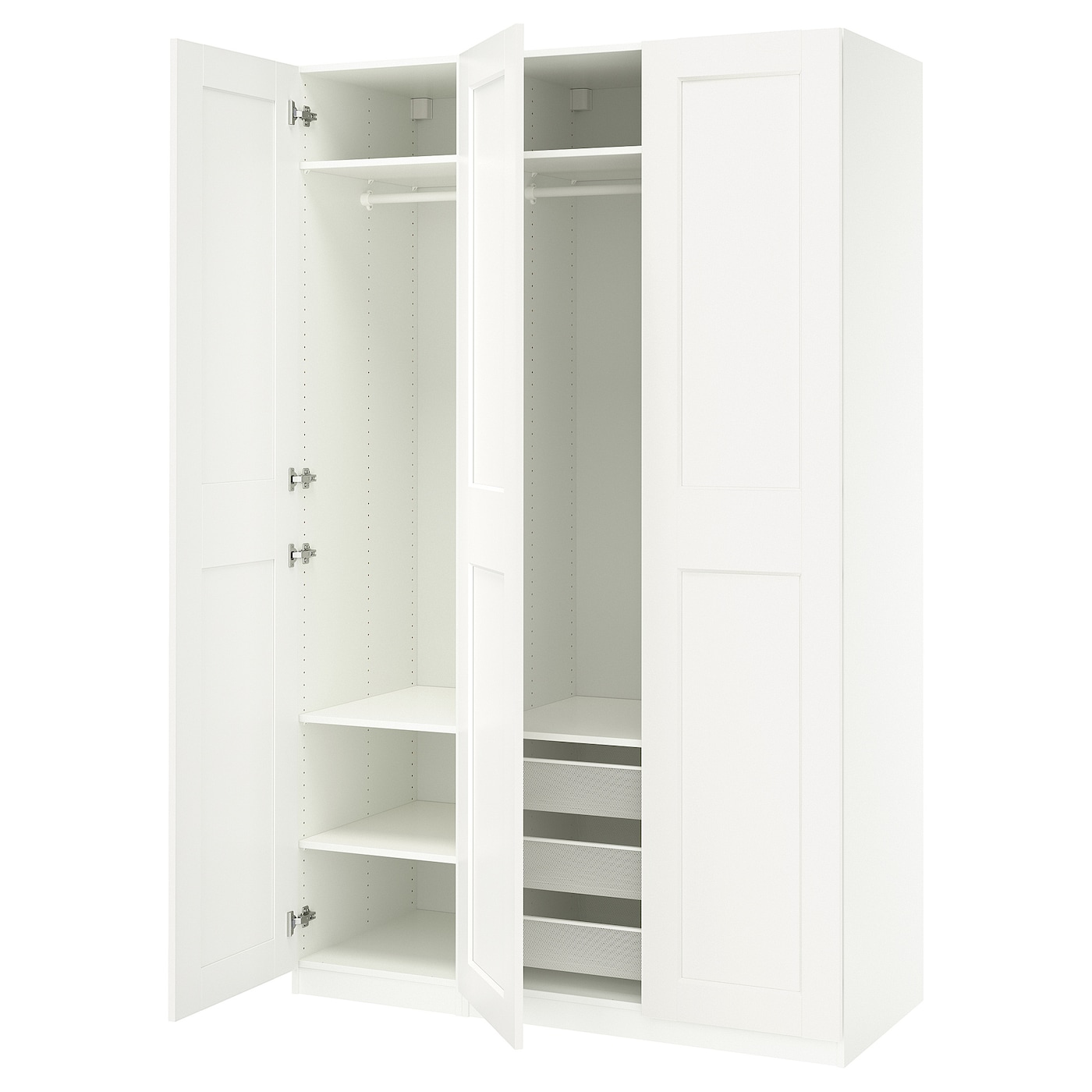 IKEA PAX / GRIMO kombinacja szafy, biały/biały, 150x60x236 cm