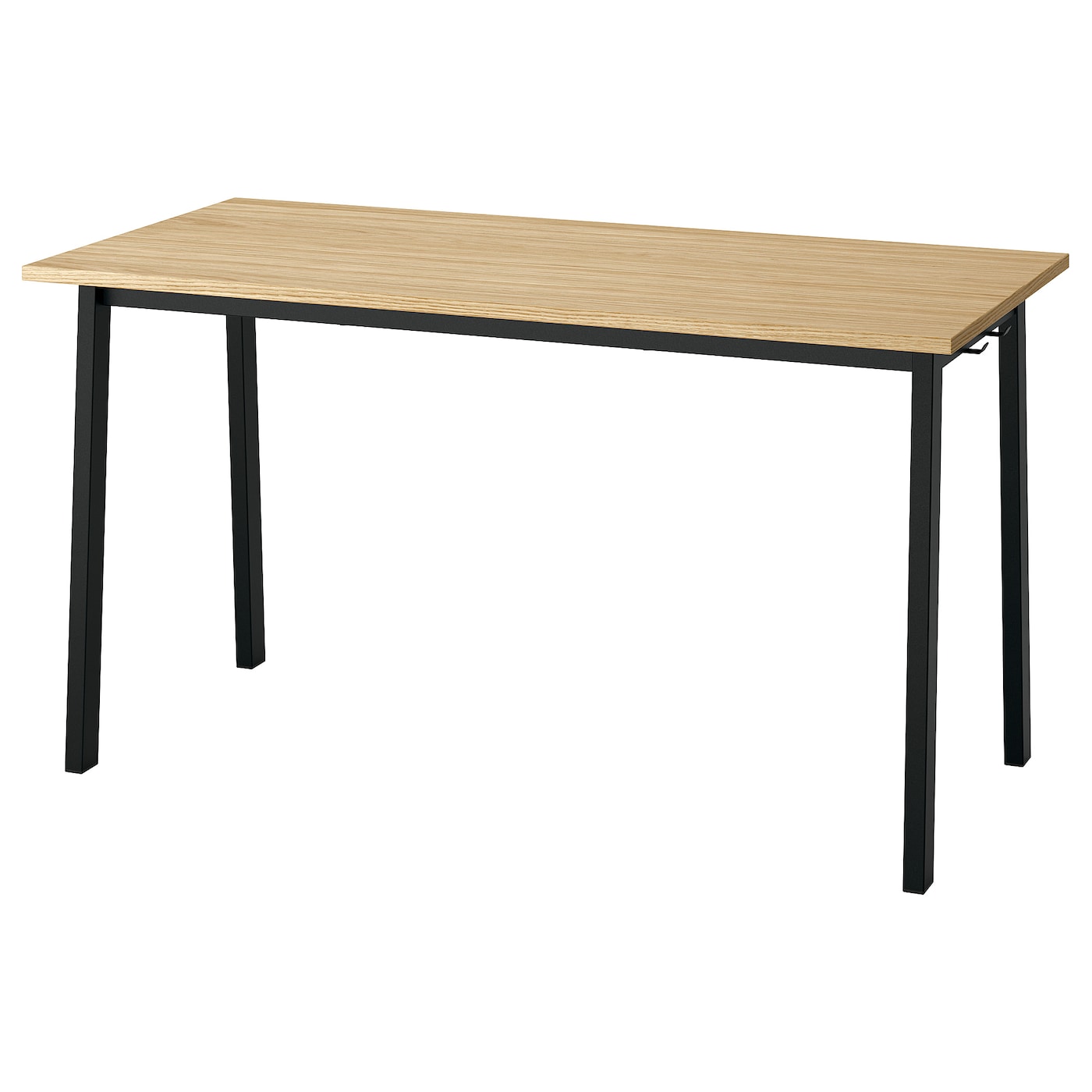 IKEA MITTZON stół konferencyjny, okl dęb/czarny, 140x68x75 cm