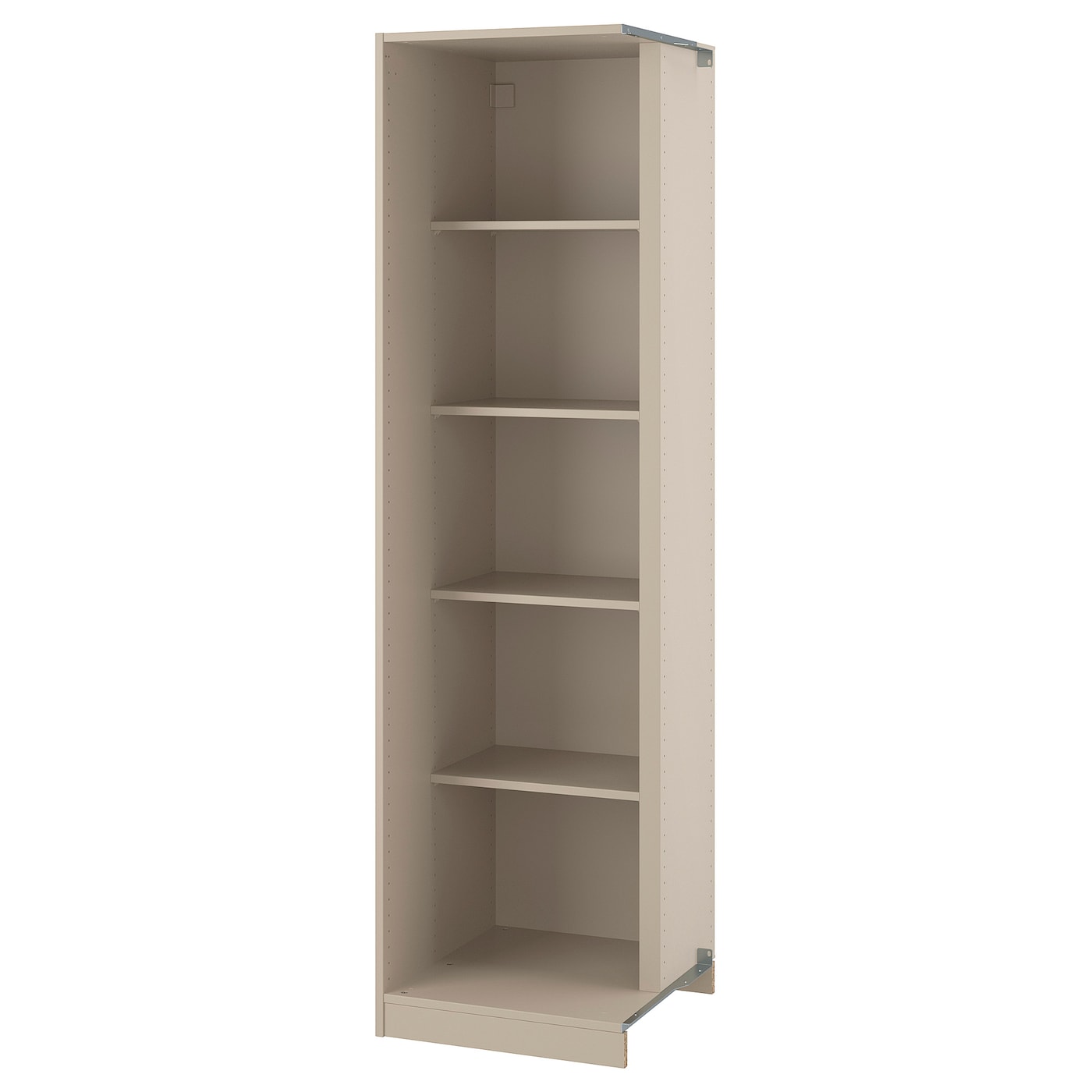 IKEA PAX dostawka narożna 4 półki, szarobeżowy, 53x58x201 cm