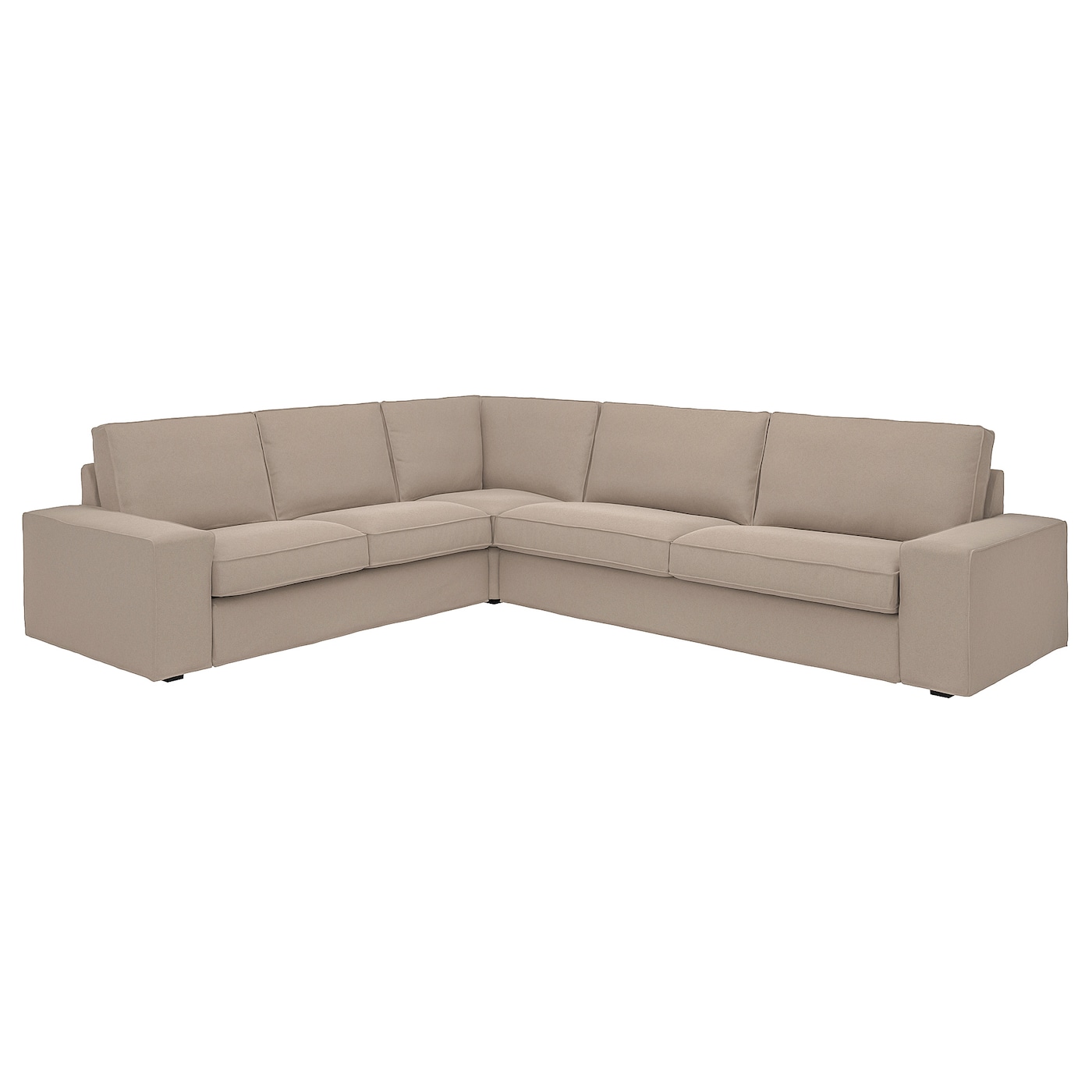 IKEA KIVIK sofa narożna 5-osobowa, Tallmyra beżowy, Głębokość: 95 cm