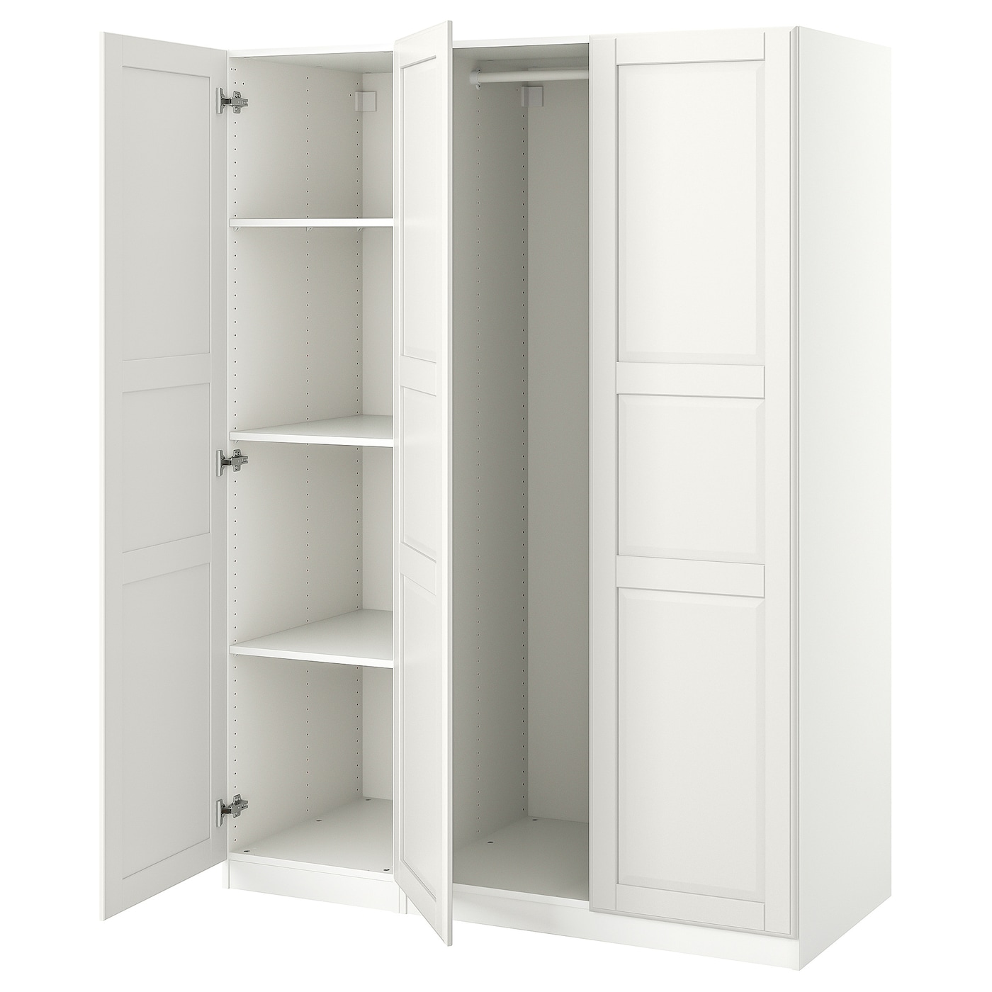 IKEA PAX / TYSSEDAL kombinacja szafy, biały/biały, 150x60x201 cm