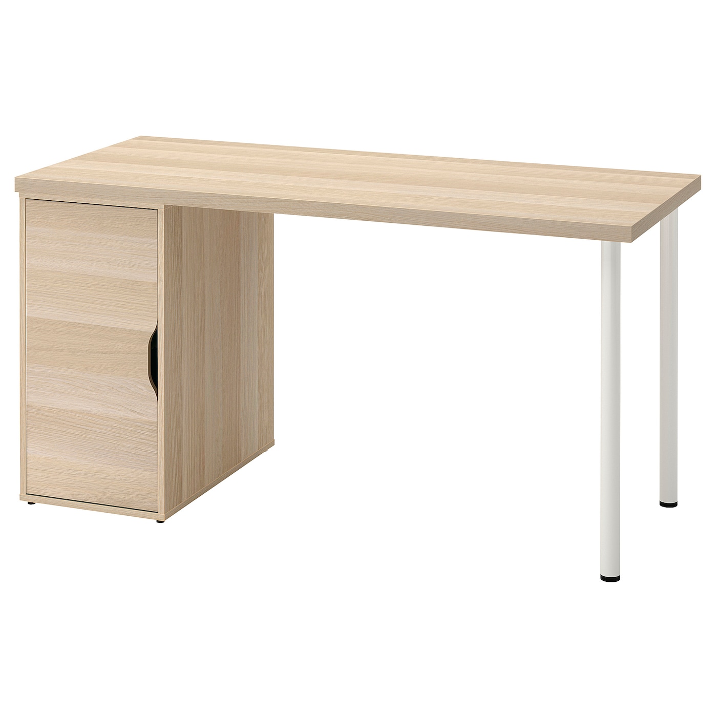 IKEA LAGKAPTEN / ALEX biurko, biała bejca/imit. dębu biały, 140x60 cm