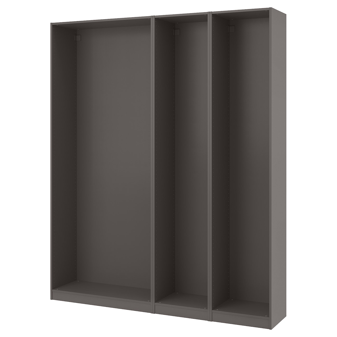 IKEA PAX 3 obudowy szaf, ciemnoszary, 200x35x236 cm