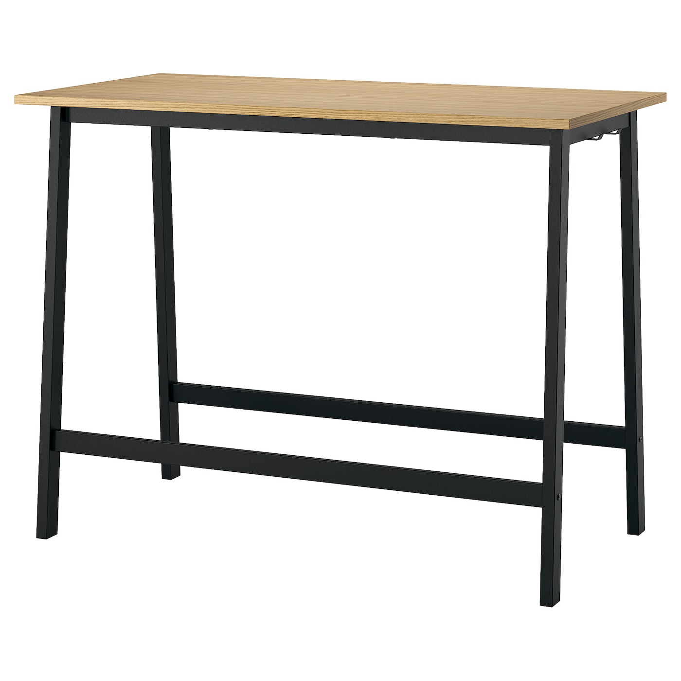 IKEA MITTZON stół konferencyjny, okl dęb/czarny, 140x68x105 cm