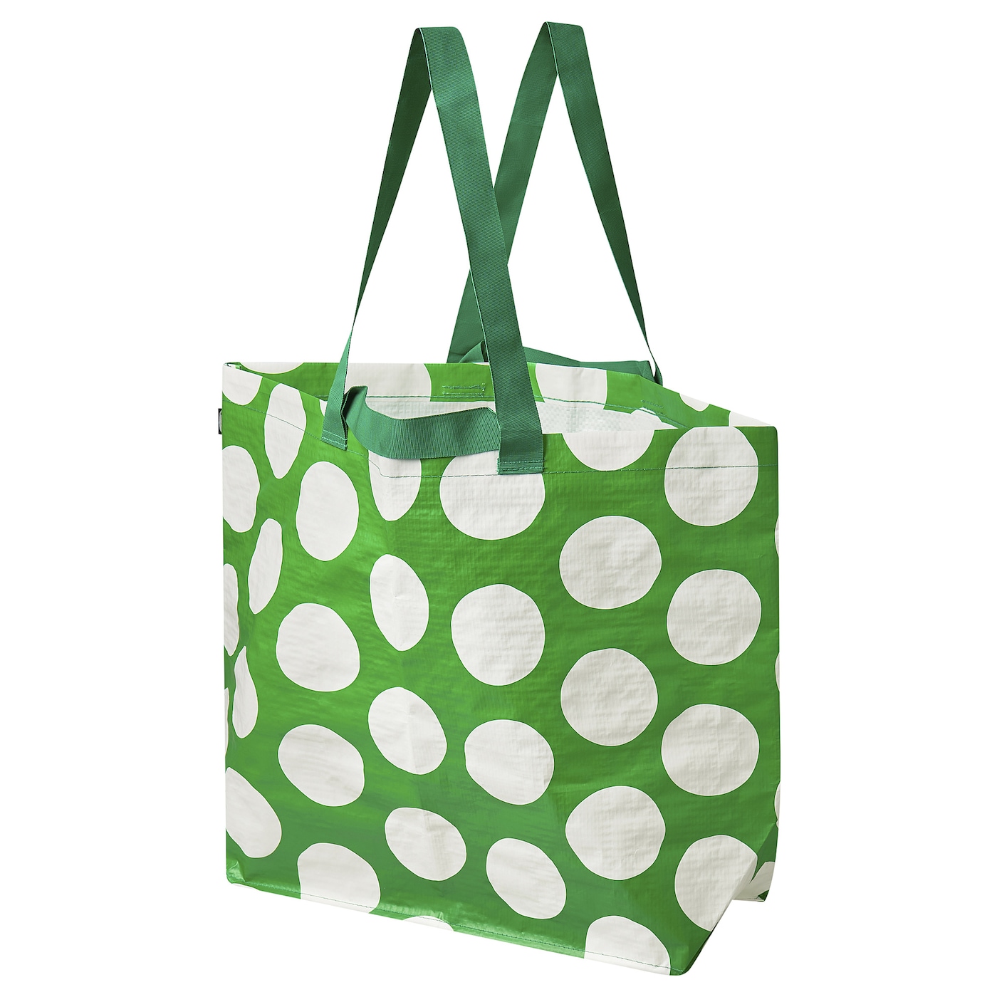 IKEA SÄCKKÄRRA torba, biały/zielony, 18x45x45 cm/36 l