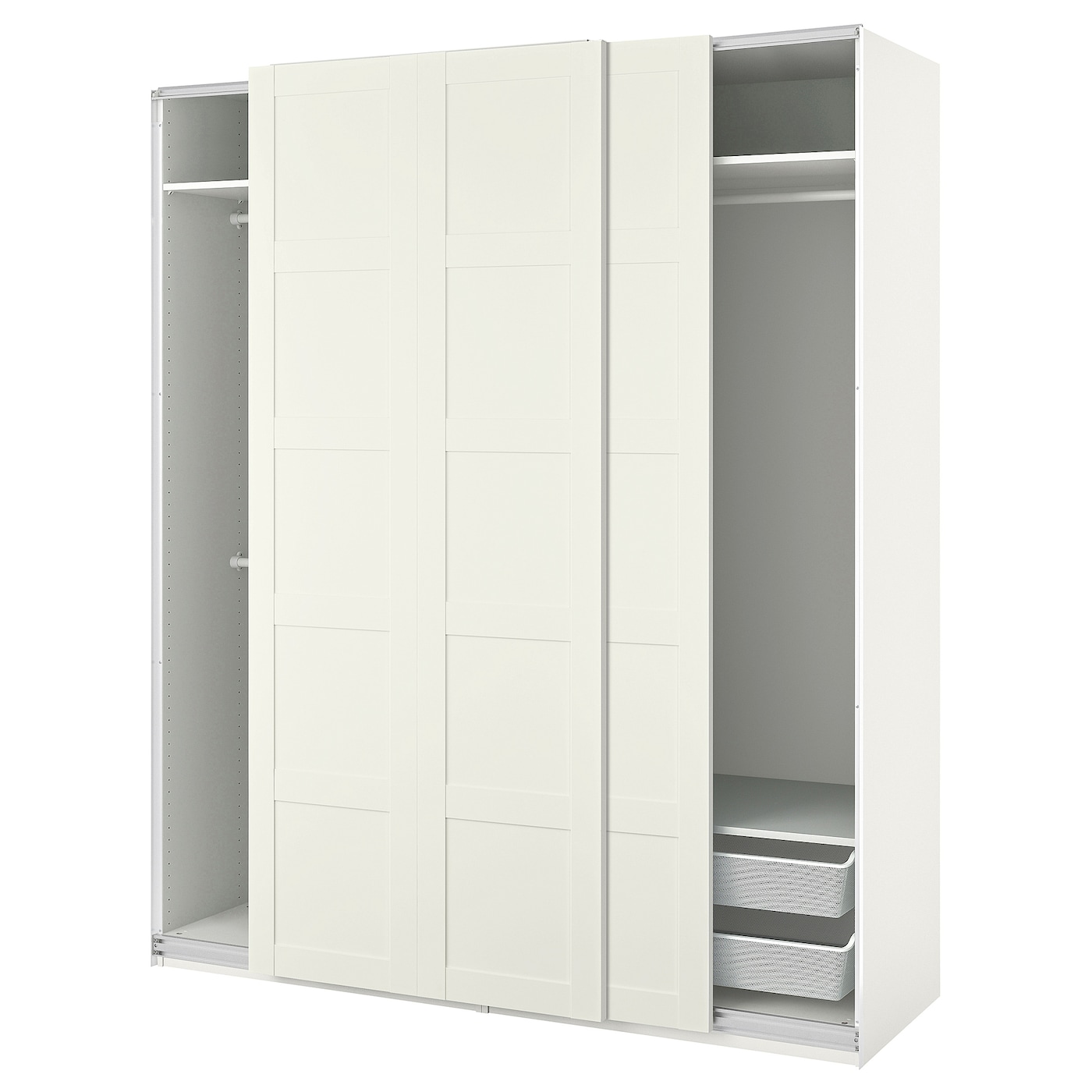 IKEA PAX / BERGSBO kombinacja szafy, biały/biały, 200x66x236 cm