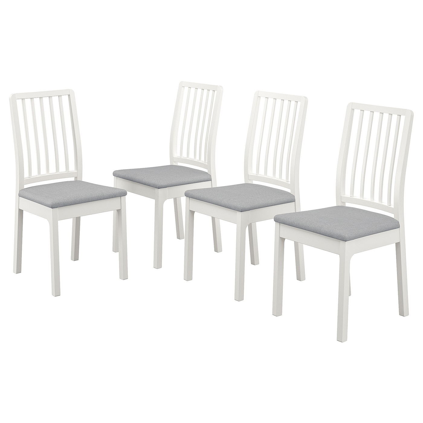 IKEA EKEDALEN krzesło, biały/Orrsta jasnoszary, Głębokość: 51 cm