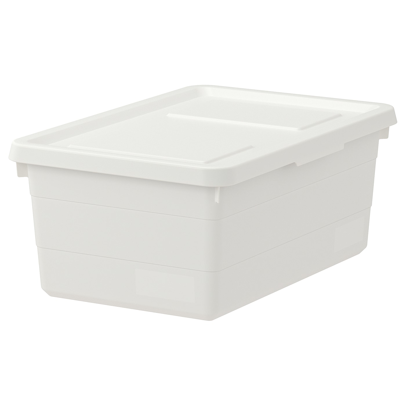 IKEA SOCKERBIT pojemnik z pokrywką, biały, 38x25x15 cm
