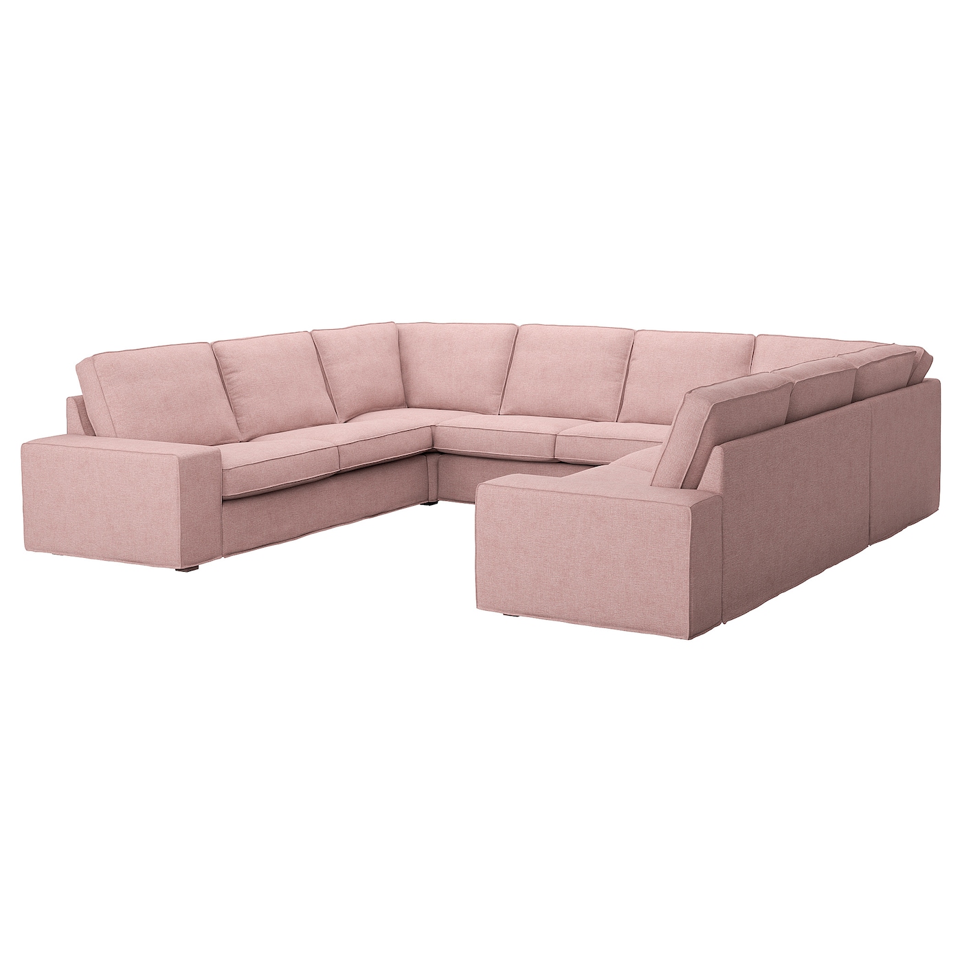 IKEA KIVIK sofa w kształcie litery U, 6-osob, Gunnared jasny różowy, Szerokość: 328 cm