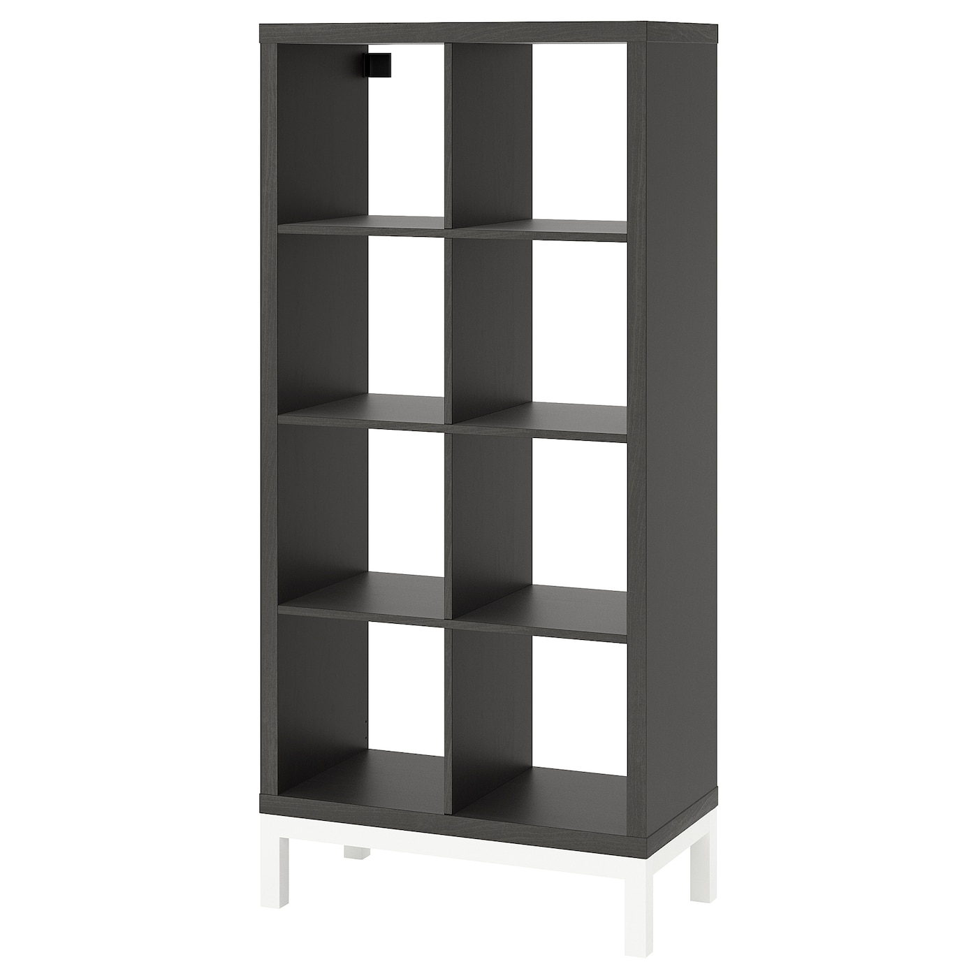 IKEA KALLAX regał z ramą nośną, czarnybrąz/biały, 77x164 cm