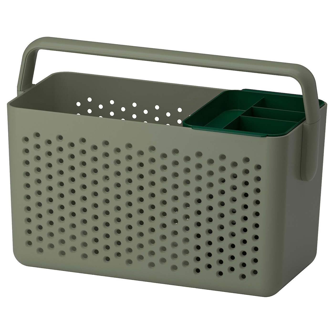 IKEA UPPRÄMEN pojemnik, szarozielony, 35x17x25 cm