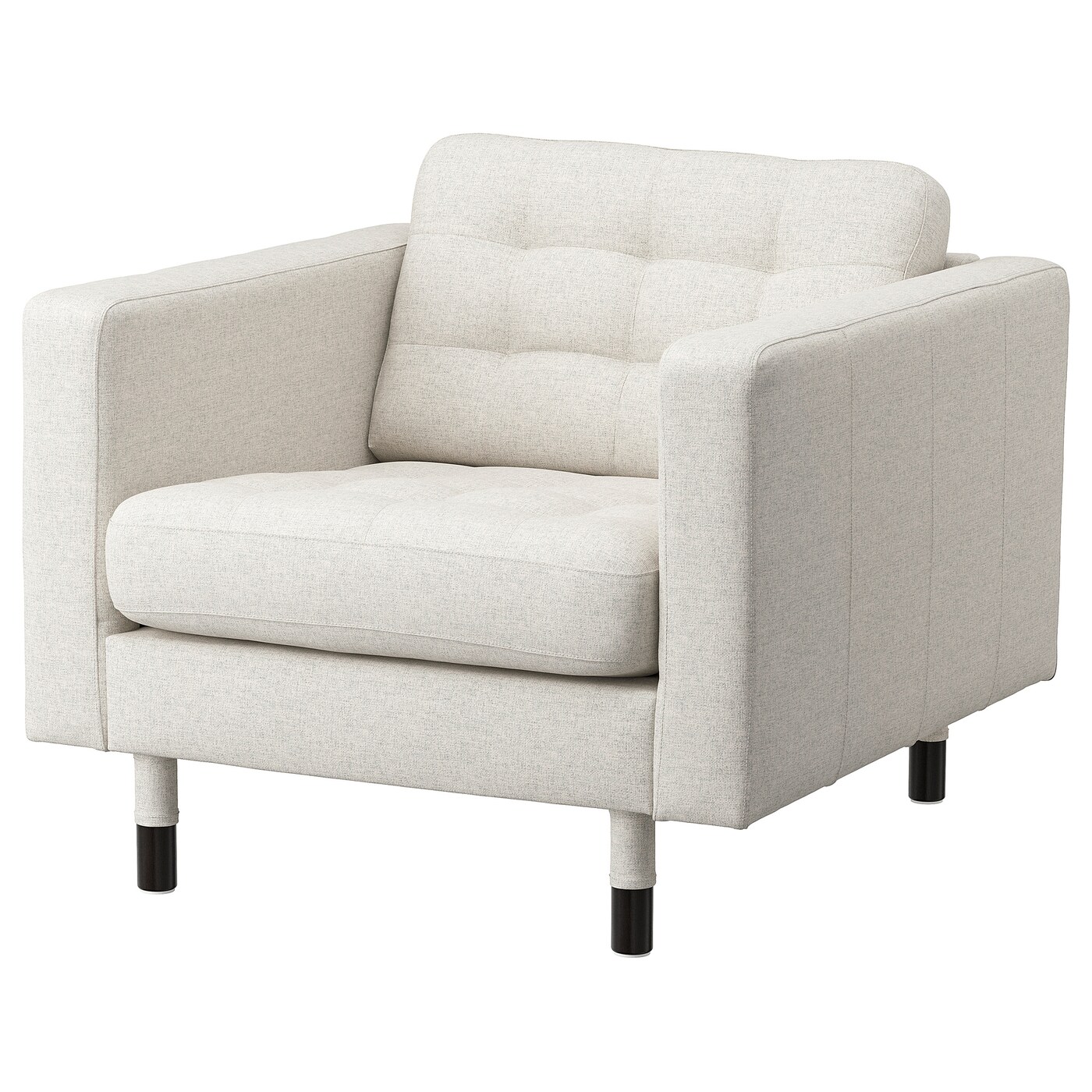 IKEA LANDSKRONA fotel, Gunnared beżowy/czarny, Szerokość: 89 cm