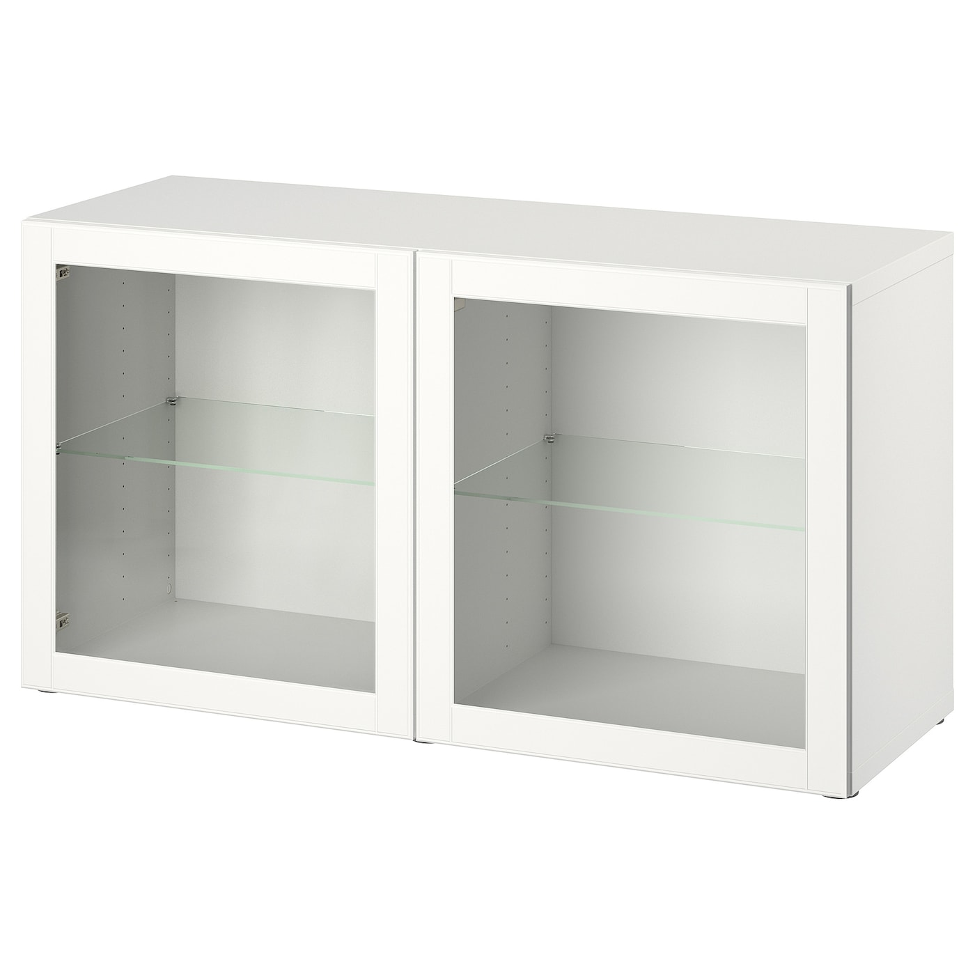 IKEA BESTÅ szafka z drzwiczkami, biały/Ostvik biały, 120x42x64 cm