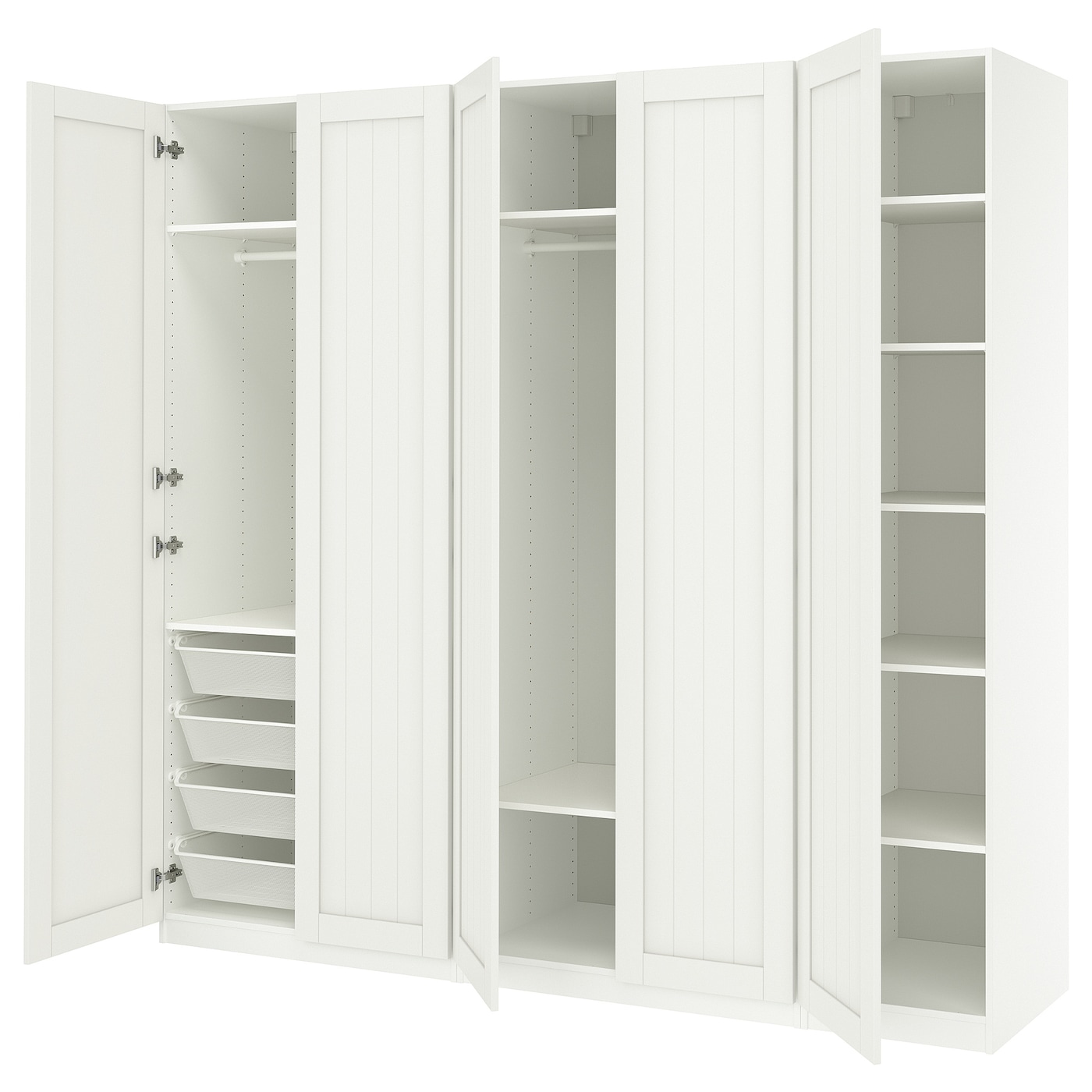 IKEA PAX / GULLABERG kombinacja szafy, biały/biały, 250x60x236 cm