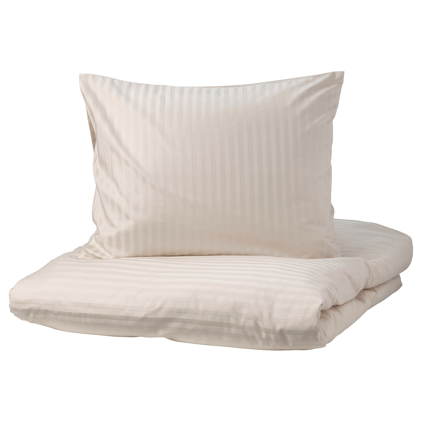 IKEA NATTJASMIN poszwa na kołdrę i 2 poszewki, jasnobeżowy, 200x200/50x60 cm