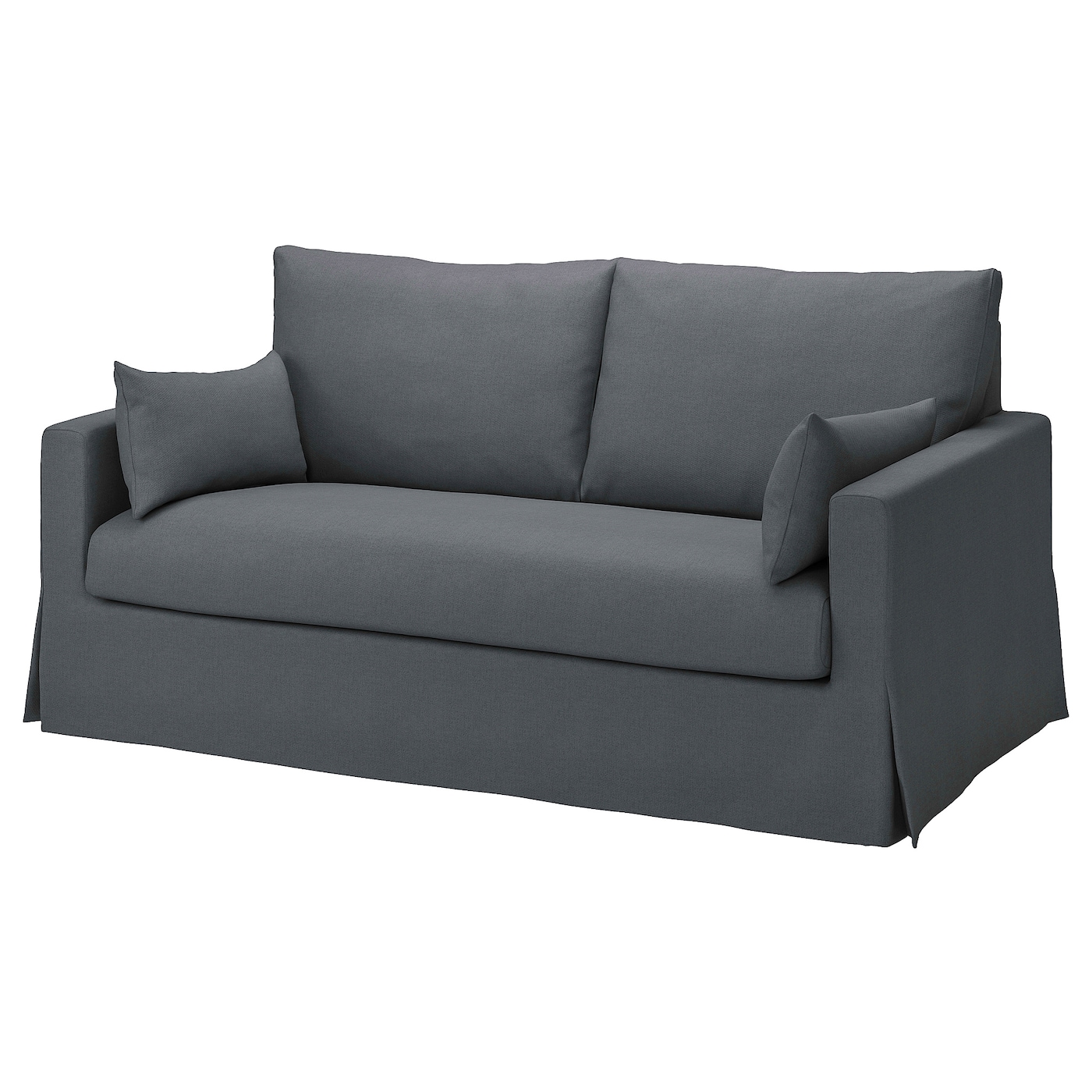 IKEA HYLTARP sofa 2-osobowa, rozkładana, Gransel szary, Wysokość podłokietnika: 63 cm
