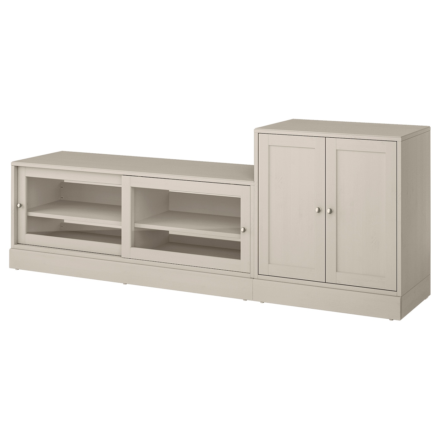 IKEA HAVSTA szafka pod TV, szarobeżowy, 241x47x89 cm