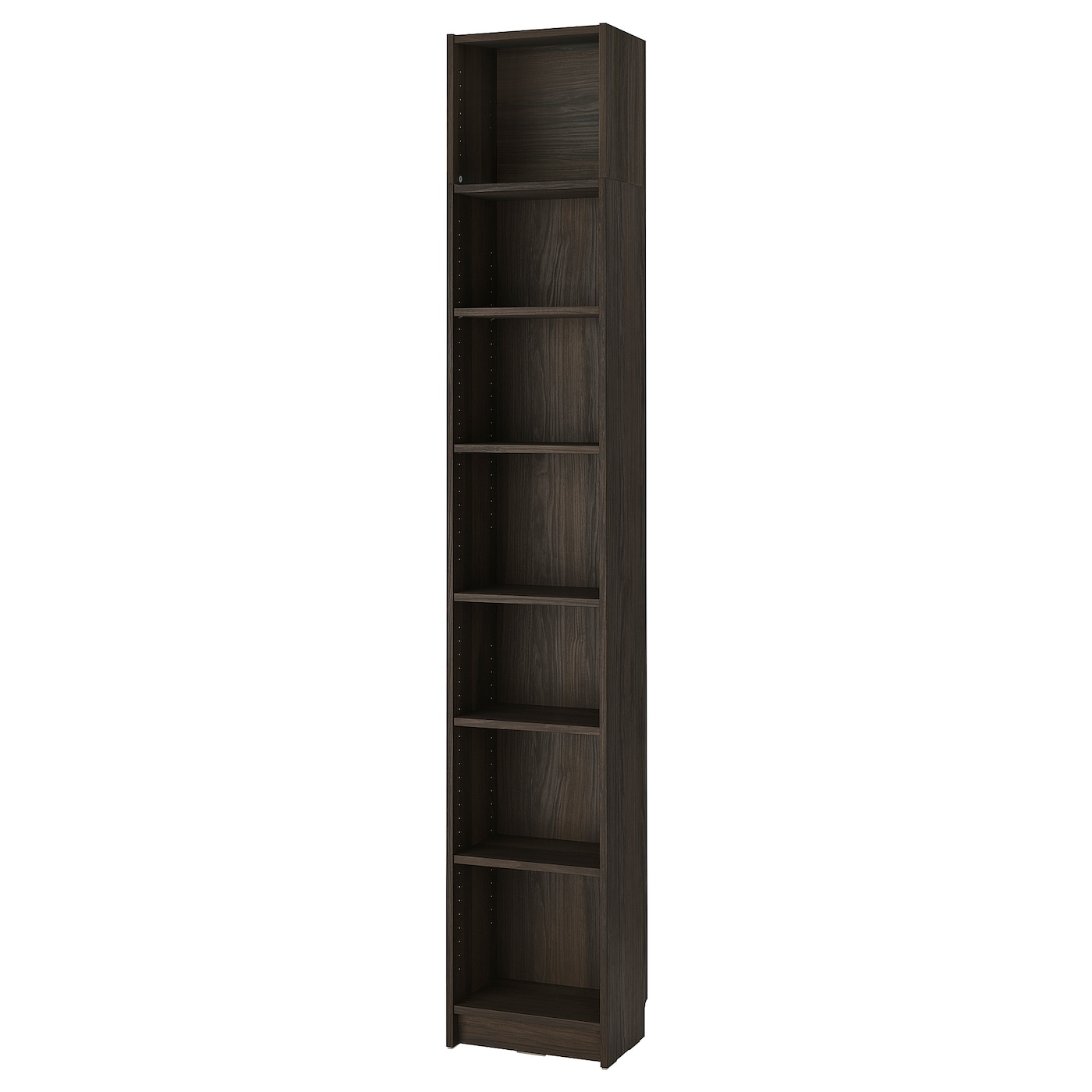 IKEA BILLY regał z nadstawką, ciemnobrązowy imit. dębu, 40x28x237 cm